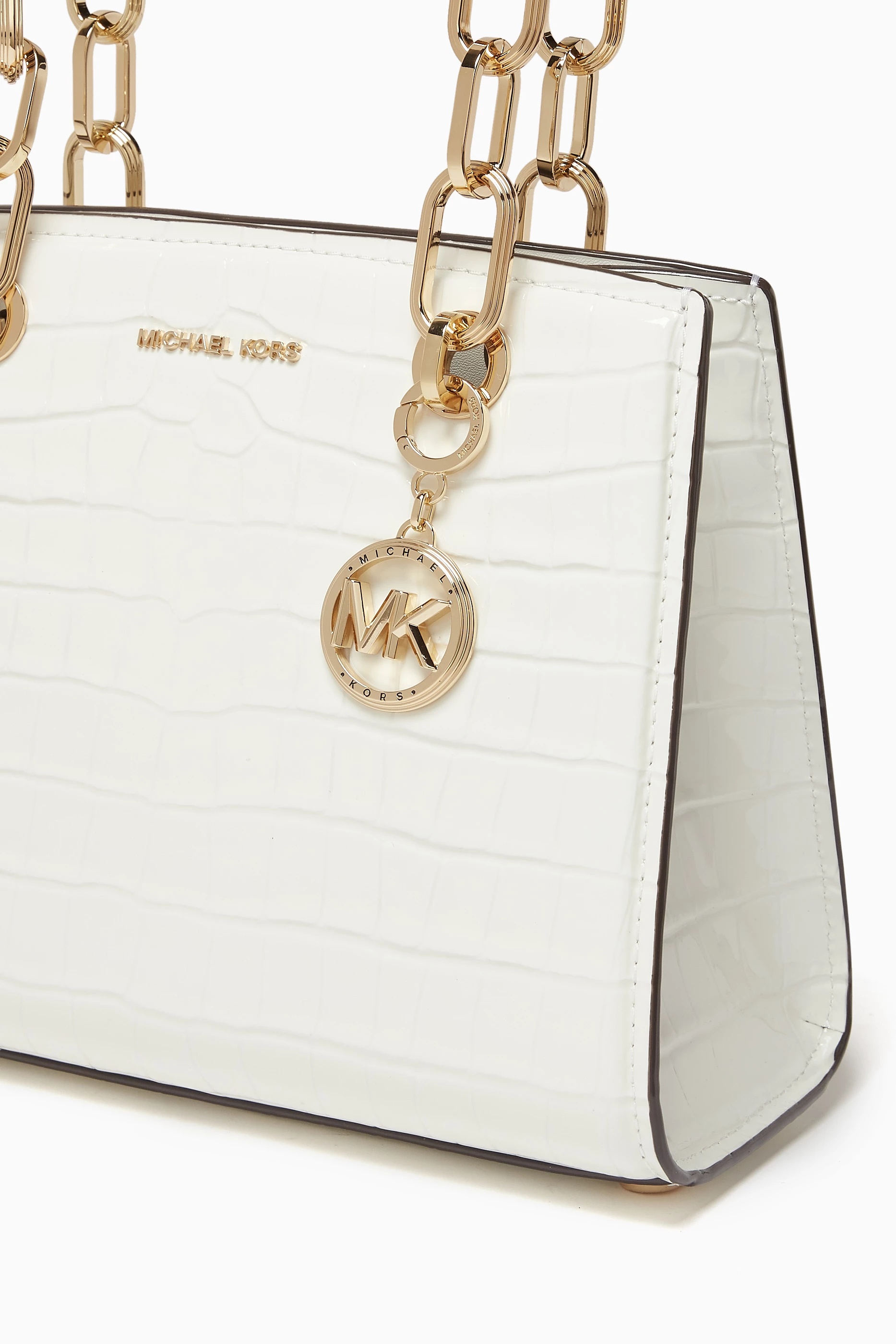 White michael kors satchel clearance