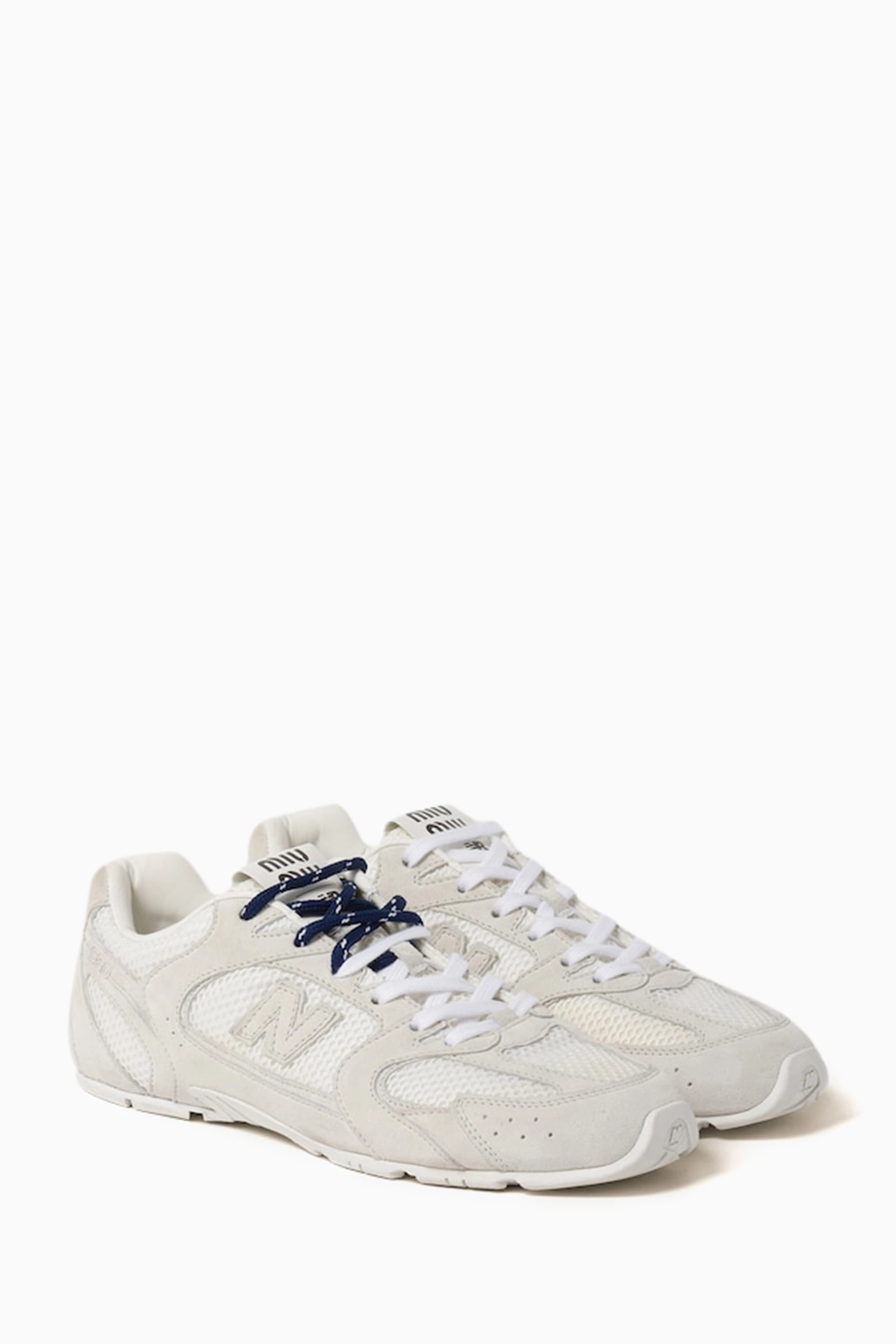 Buy Miu Miu White x New Balance 530 Low-top Sneakers in Suede