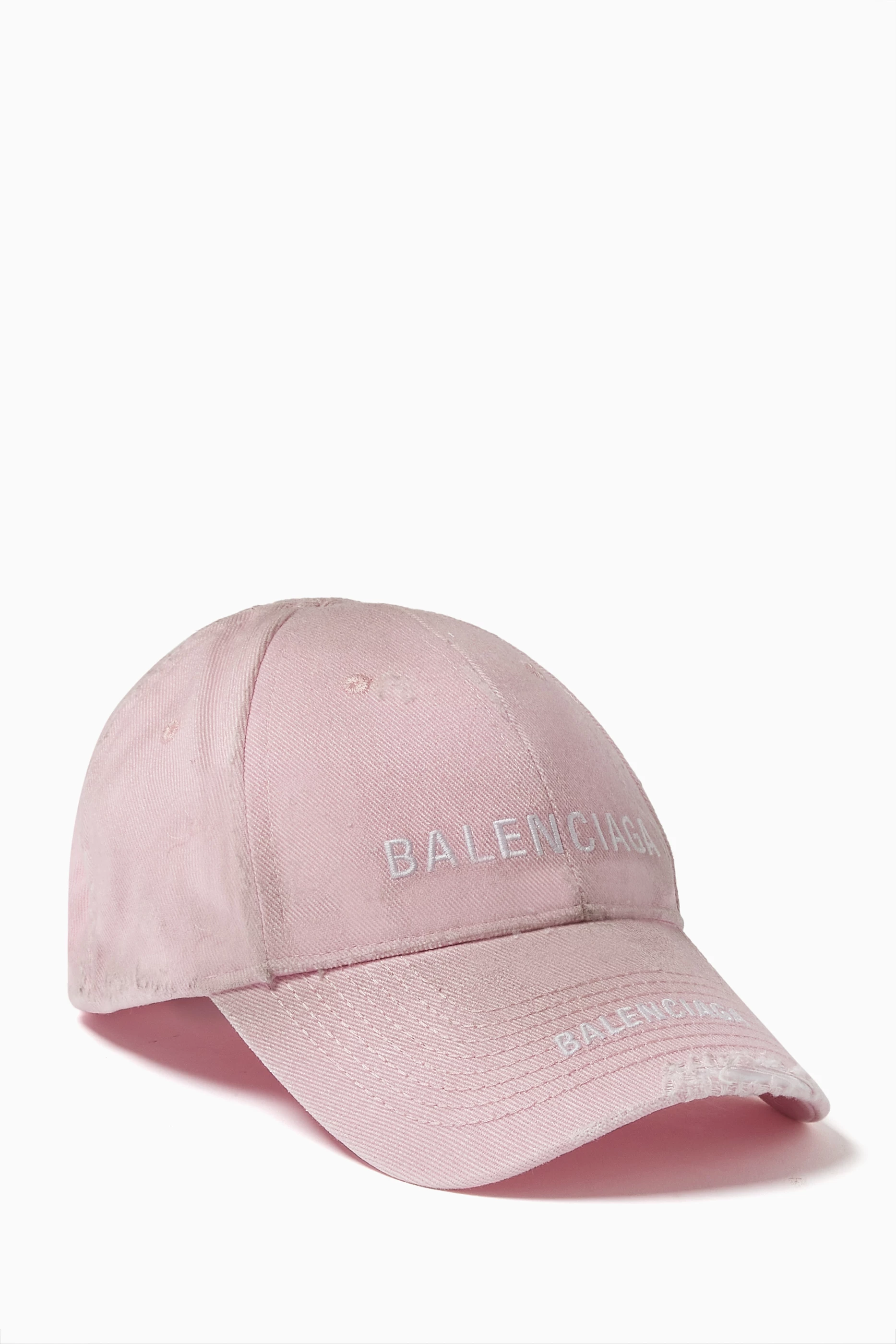 Buy Balenciaga Pink Double Logo Cap in Cotton for UNISEX Online Ounass Kuwait