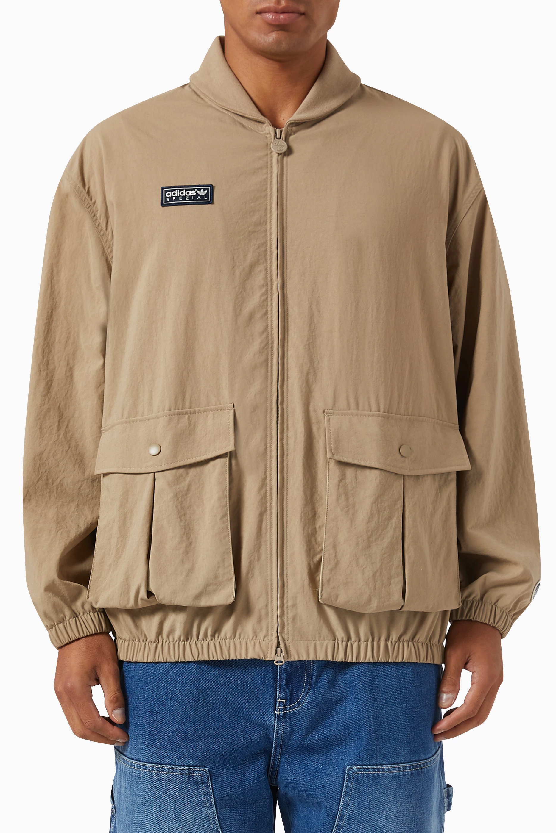 Buy adidas Statement Neutral Trentham SPZL Jacket in Nylon Plain