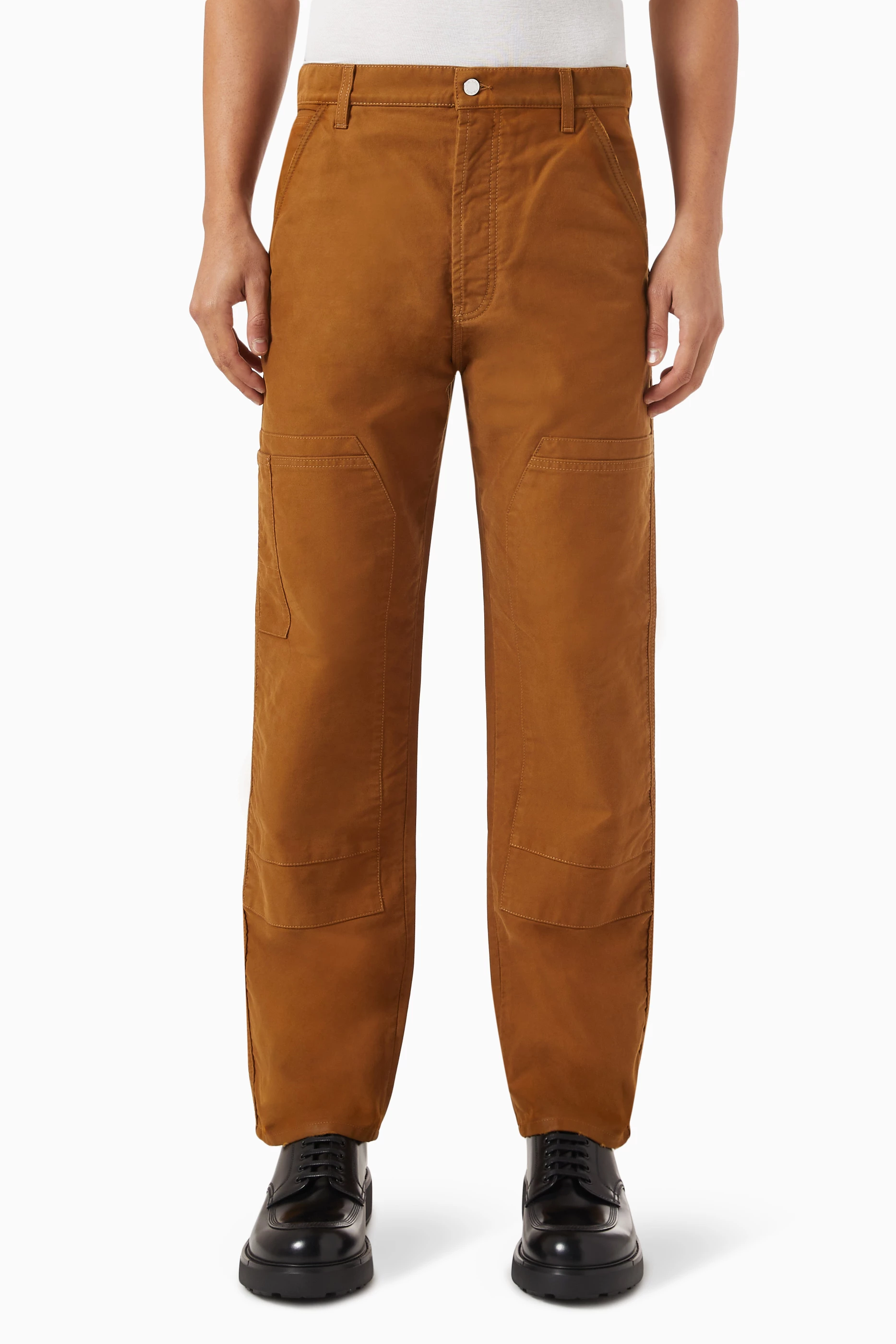 Buy Prada Brown Pants in Moleskin for Men Online | Ounass Kuwait