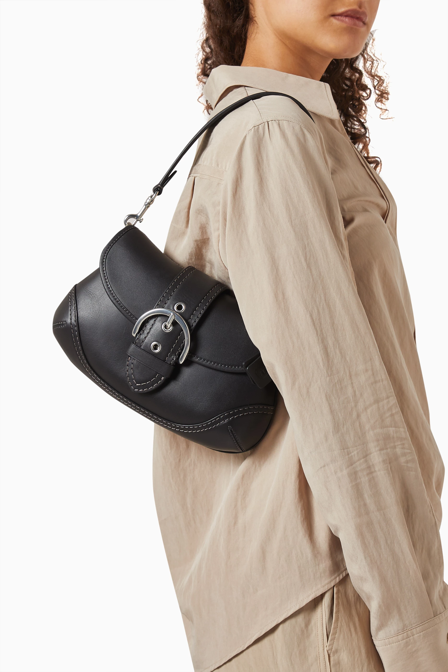 バッグ COACH soho one shoulder bag black Coach Soho One Shoulder Bag Black Grey