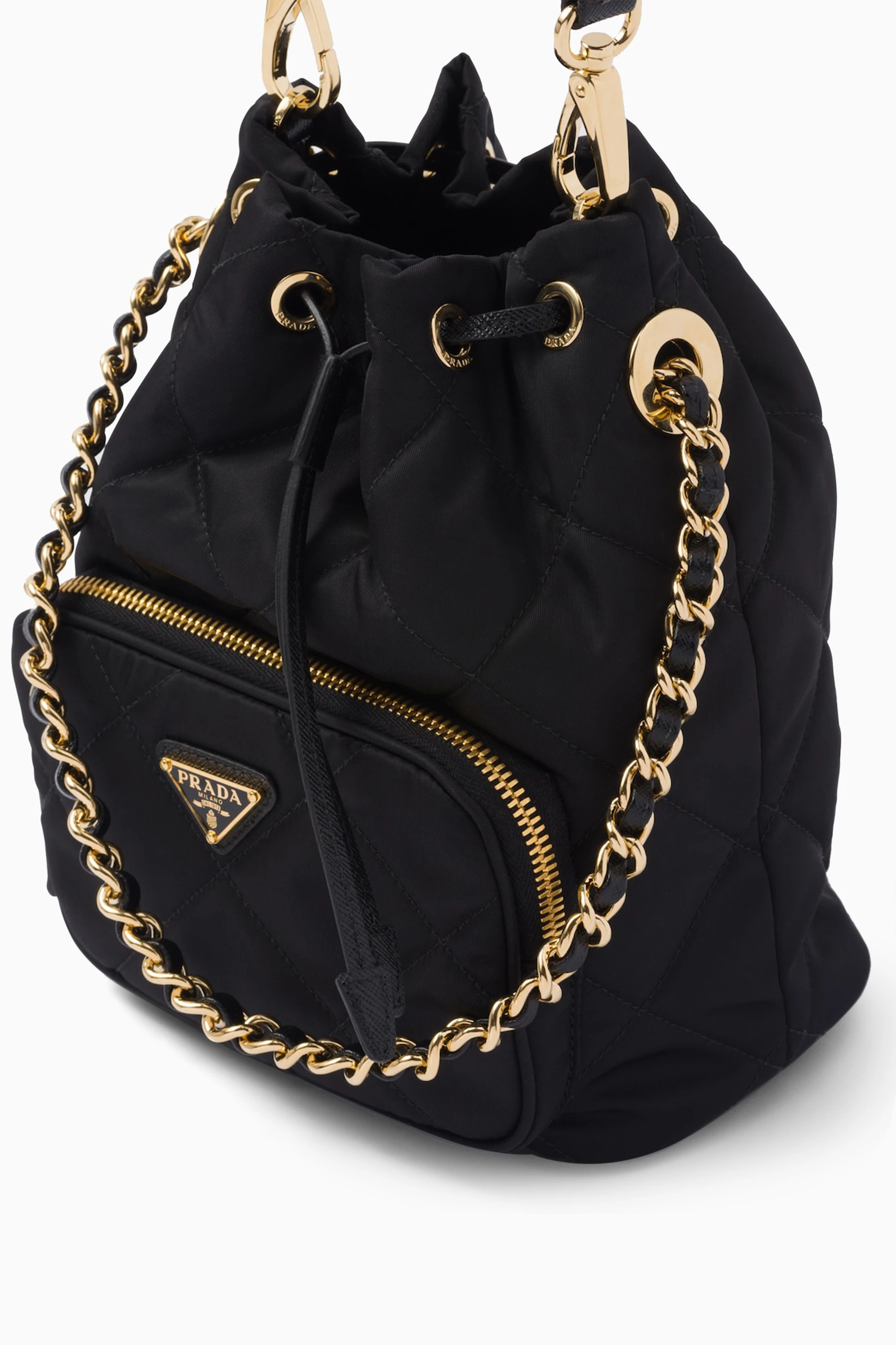 Prada mini bucket bag hotsell