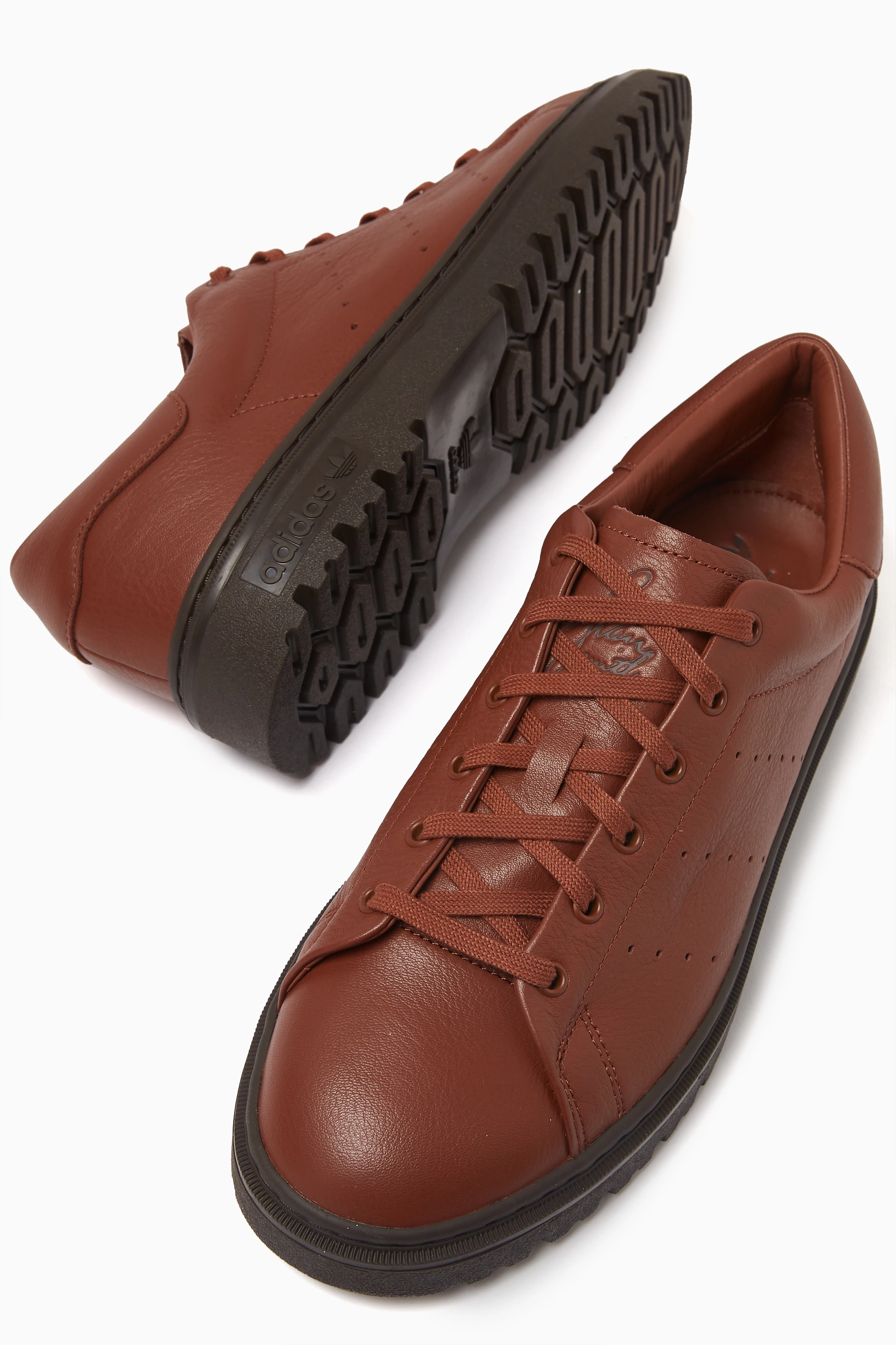 Buy adidas Brown Stan Smith Freizeit Sneakers in Leather for Men Online Ounass Kuwait