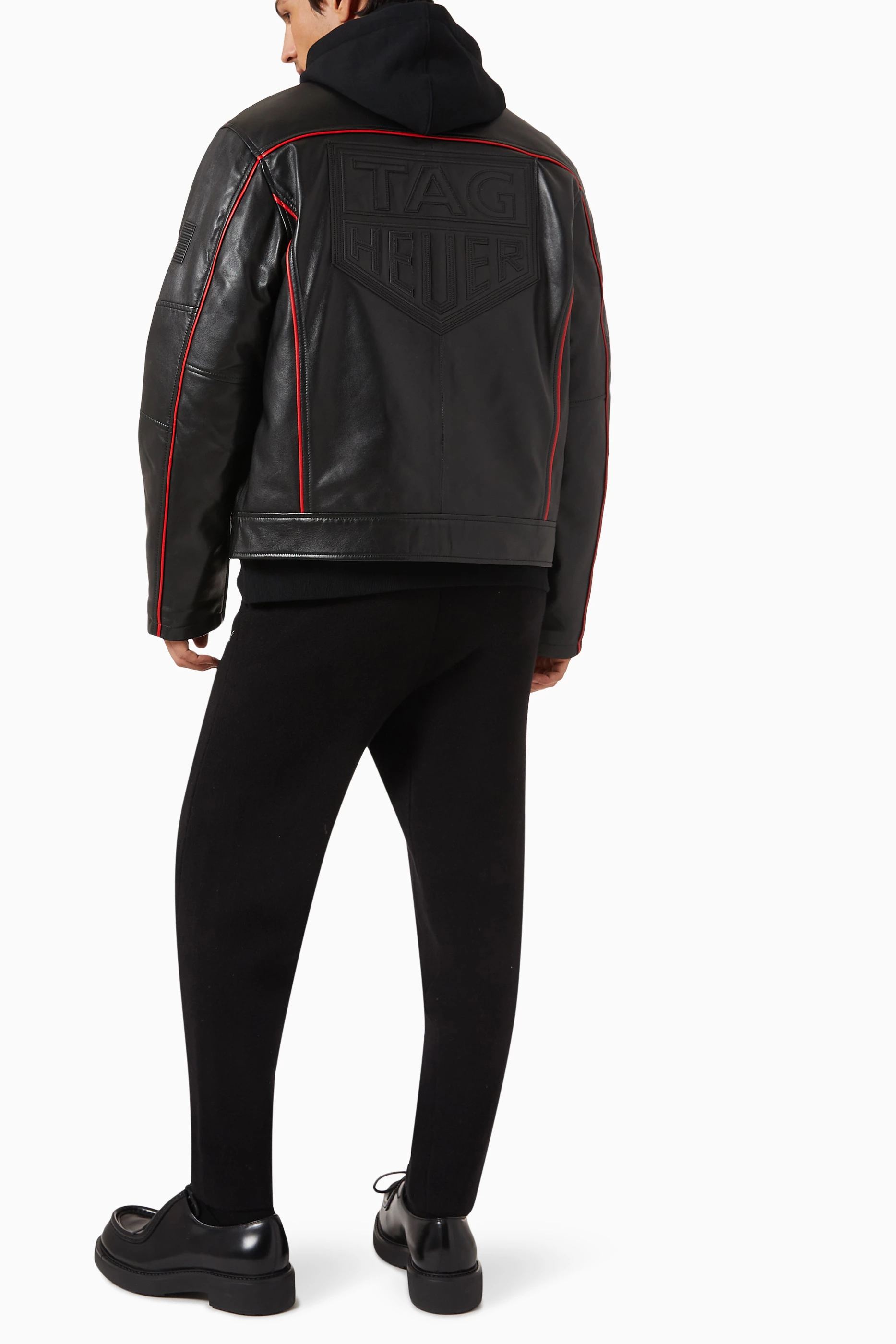 Buy Kith Black x TAG Heuer Formula 1 Racing Jacket in Leather for Men Online Ounass Kuwait