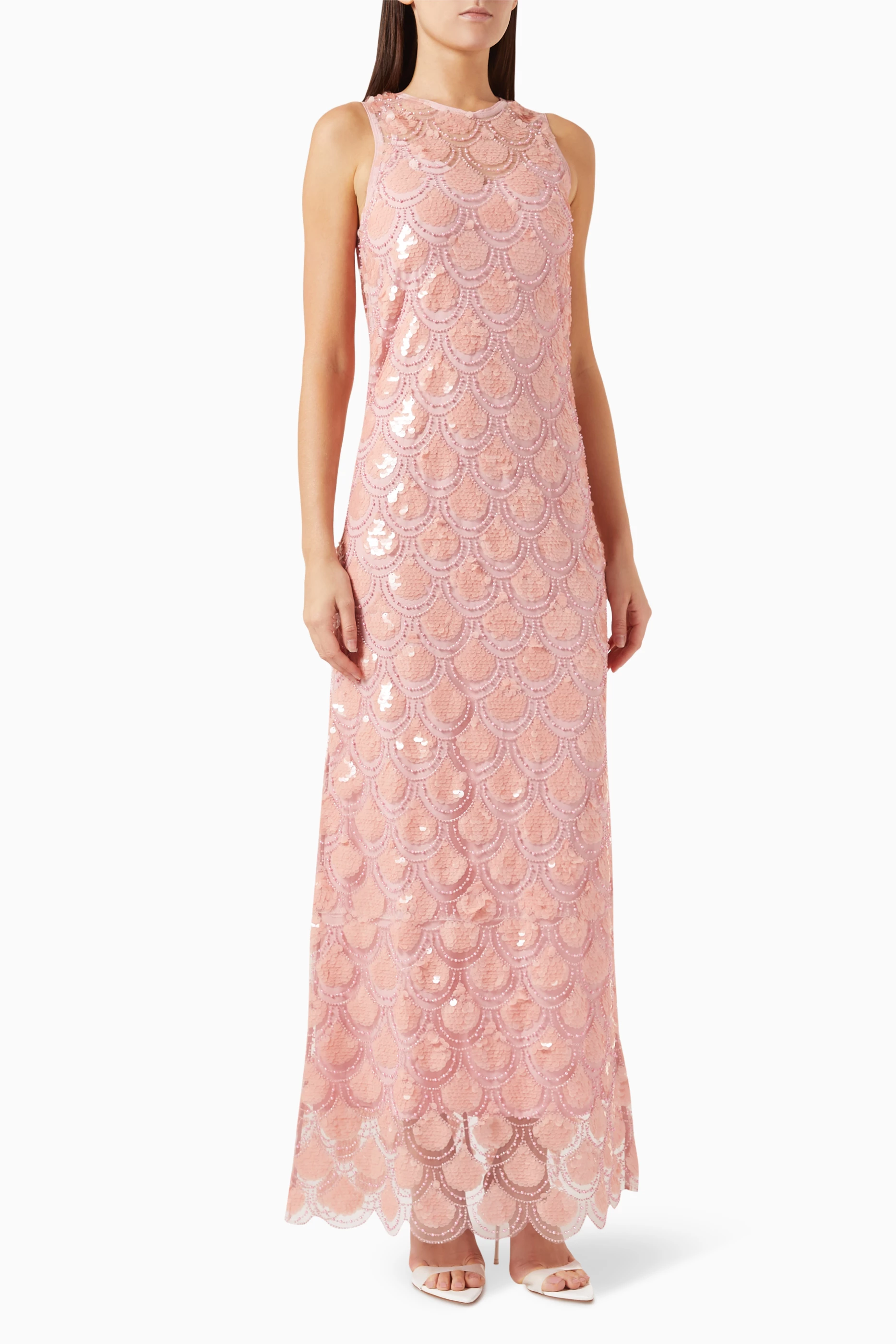 Buy Rotate Birger Christensen Orange Sequin-embellished Maxi