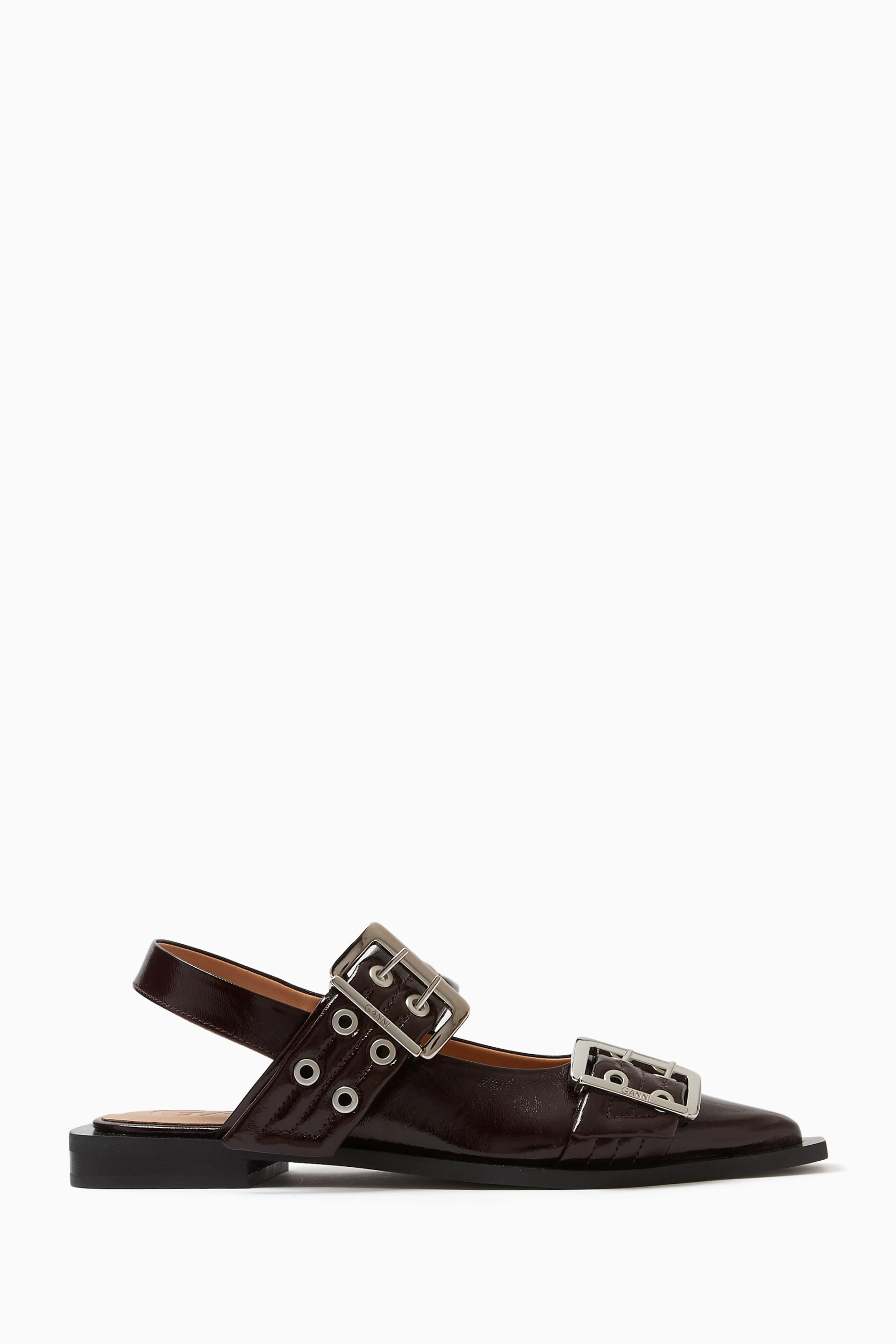 【関税＆送料込み】Ganni Burgundy Slingback Ballet Flat Sho 2_d6924899-bc3e-4725-878e-