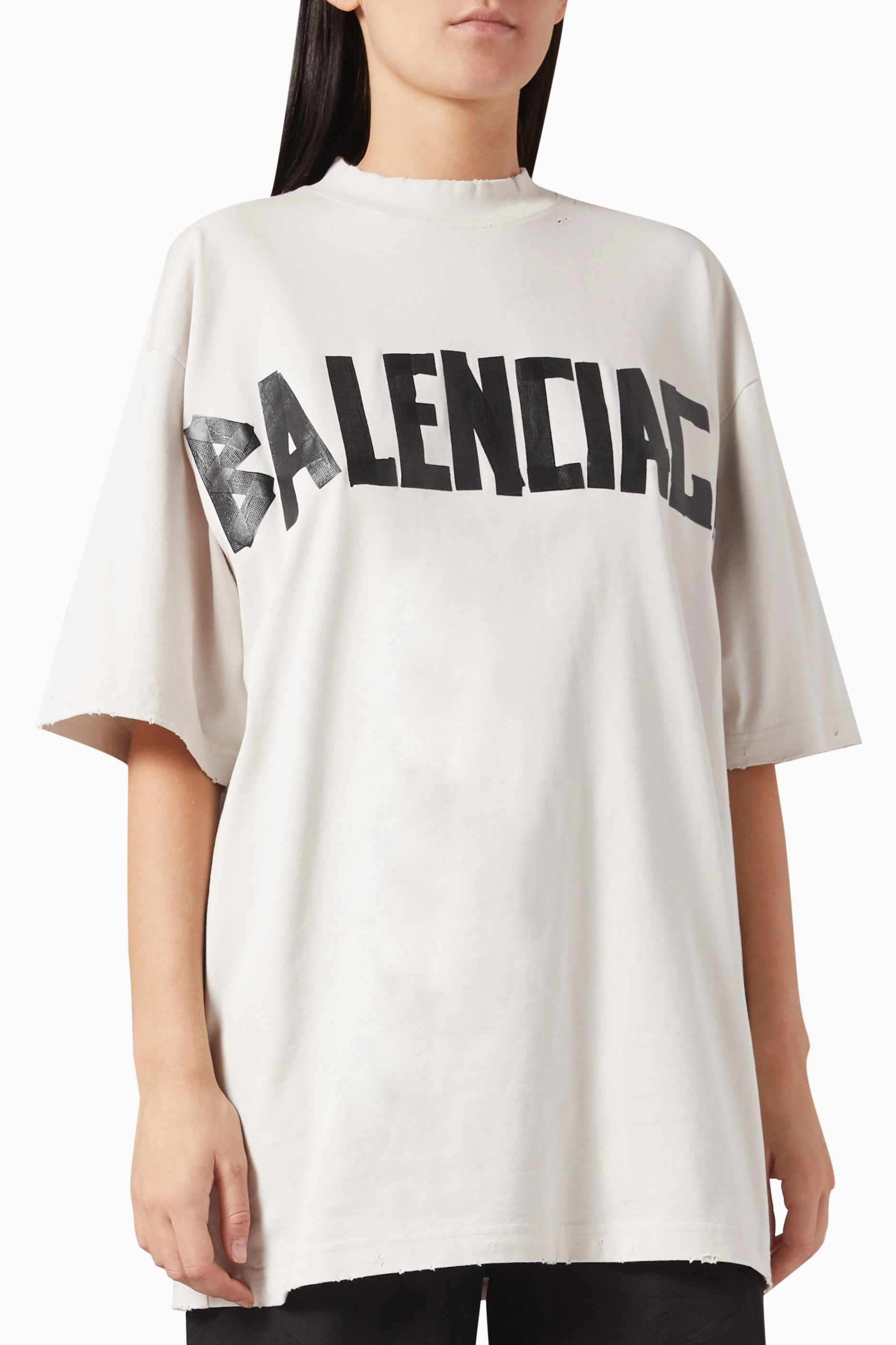 Tシャツ・カットソー BALENCIAGA T-SHIRTS WHITE Buy Balenciaga White Unisex New Tape Type Medium-fit T-shirt