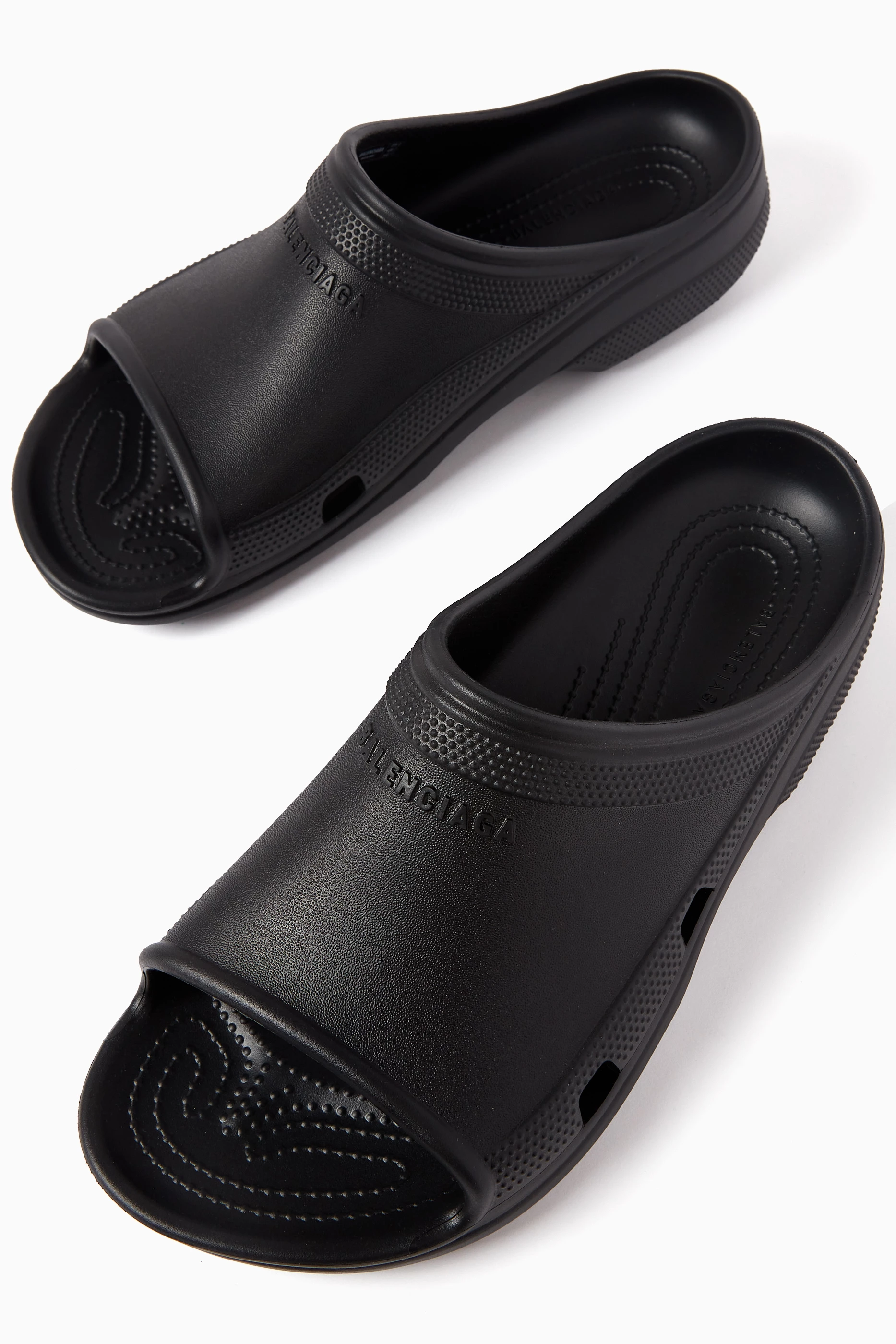 Buy Balenciaga Black x Crocs™ Slide Sandals in Rubber for Men