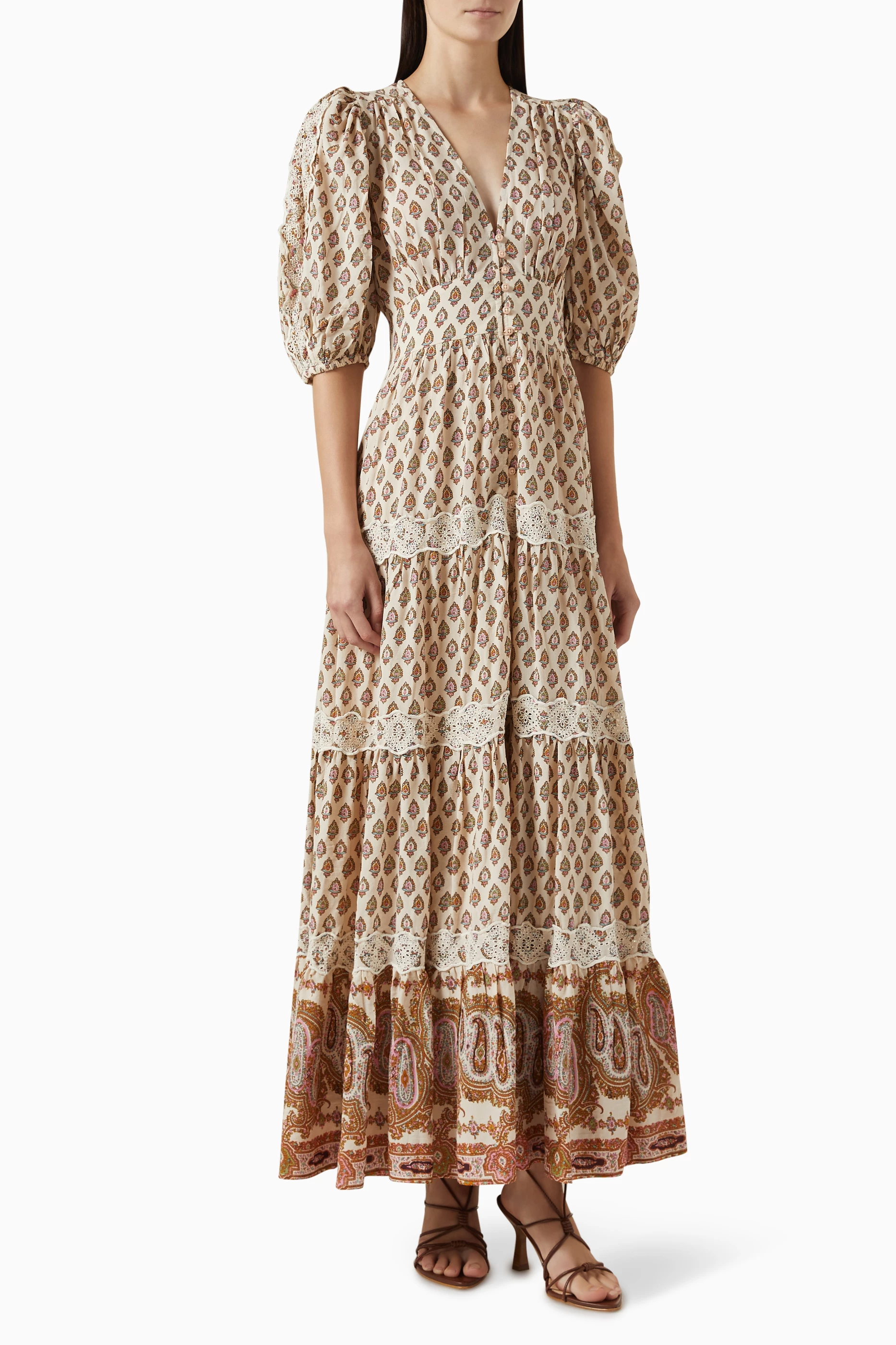 Cotton Slub Midi Dress in Hydrangea