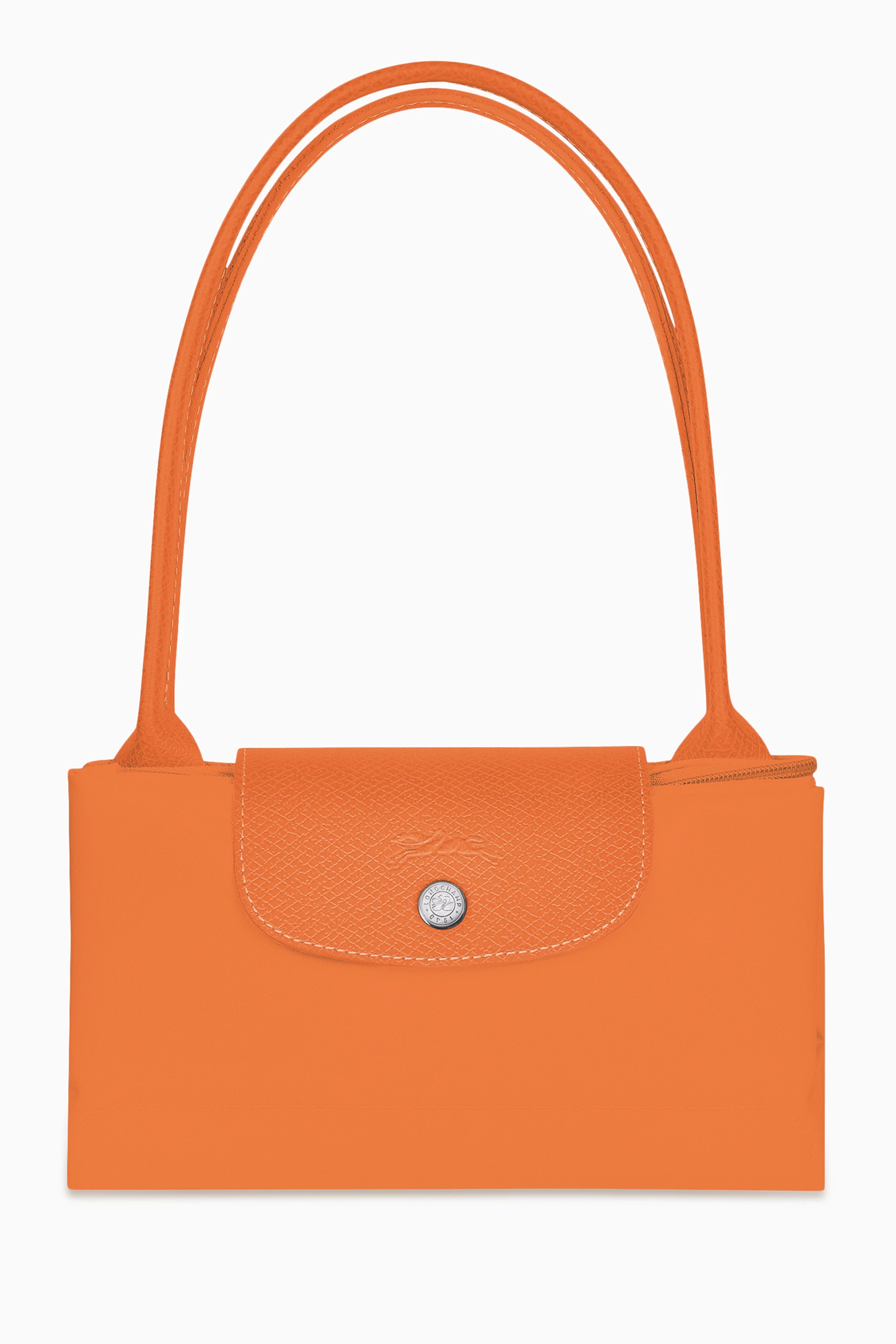 Buy Longchamp Orange Medium Le Pliage Tote Bag in Recycled Canvas