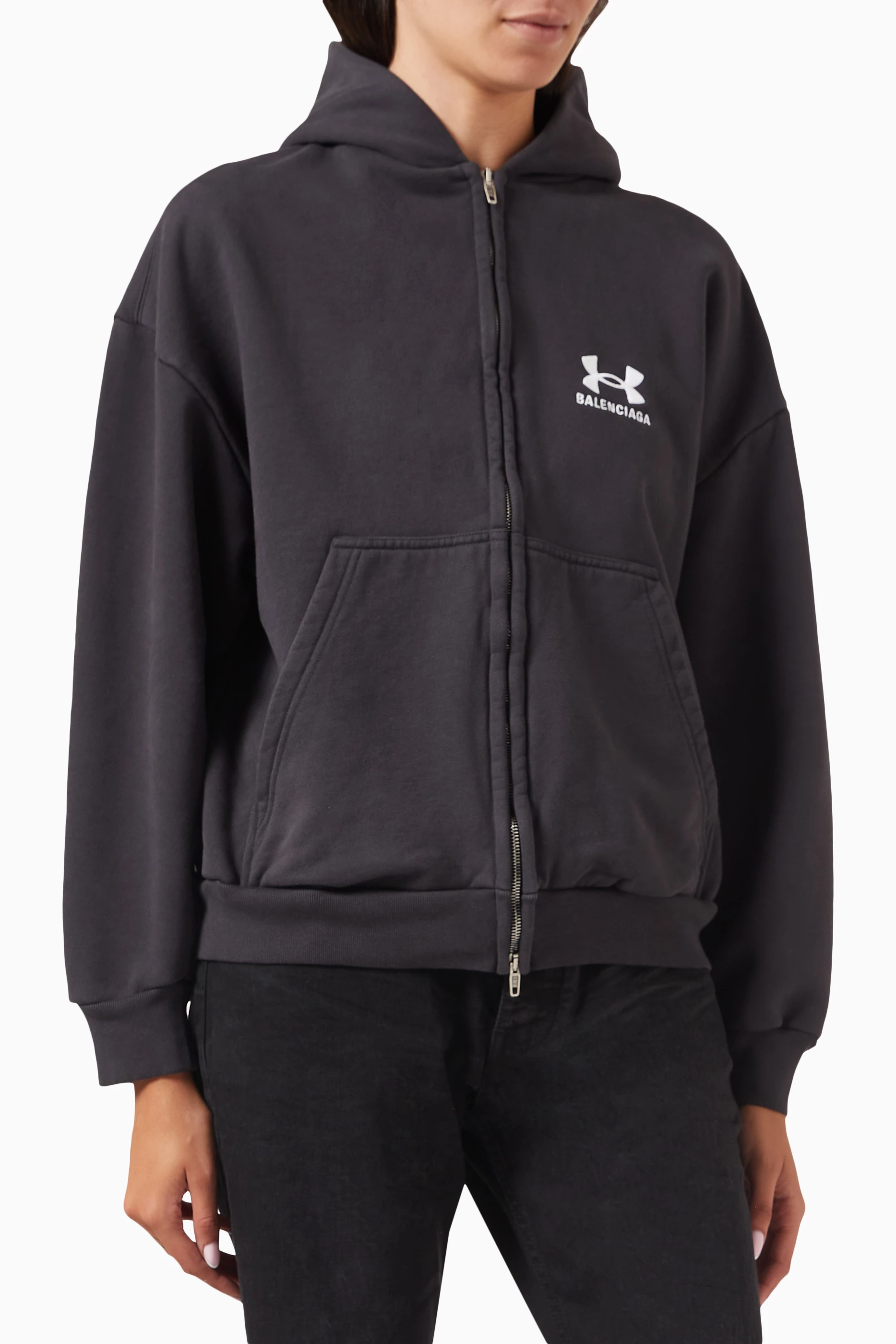 Balenciaga garde-robe zip-up hoodie XL Balenciaga Zip Hoodie | Grailed