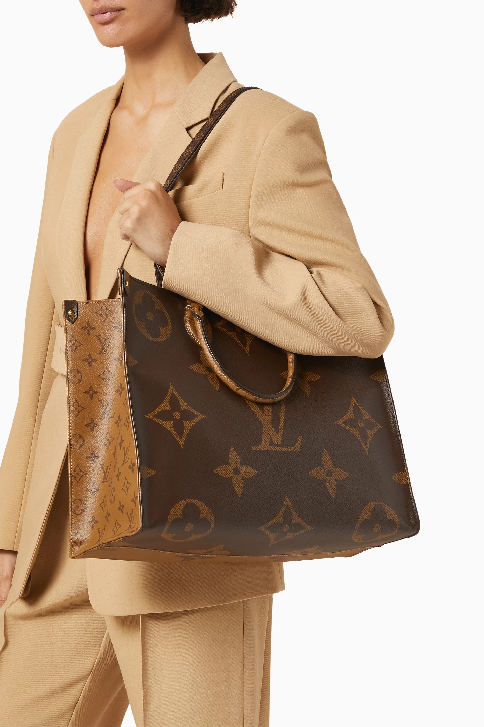 Buy Louis Vuitton Pre-Loved Brown OnTheGo GM Monogram Tote Bag in