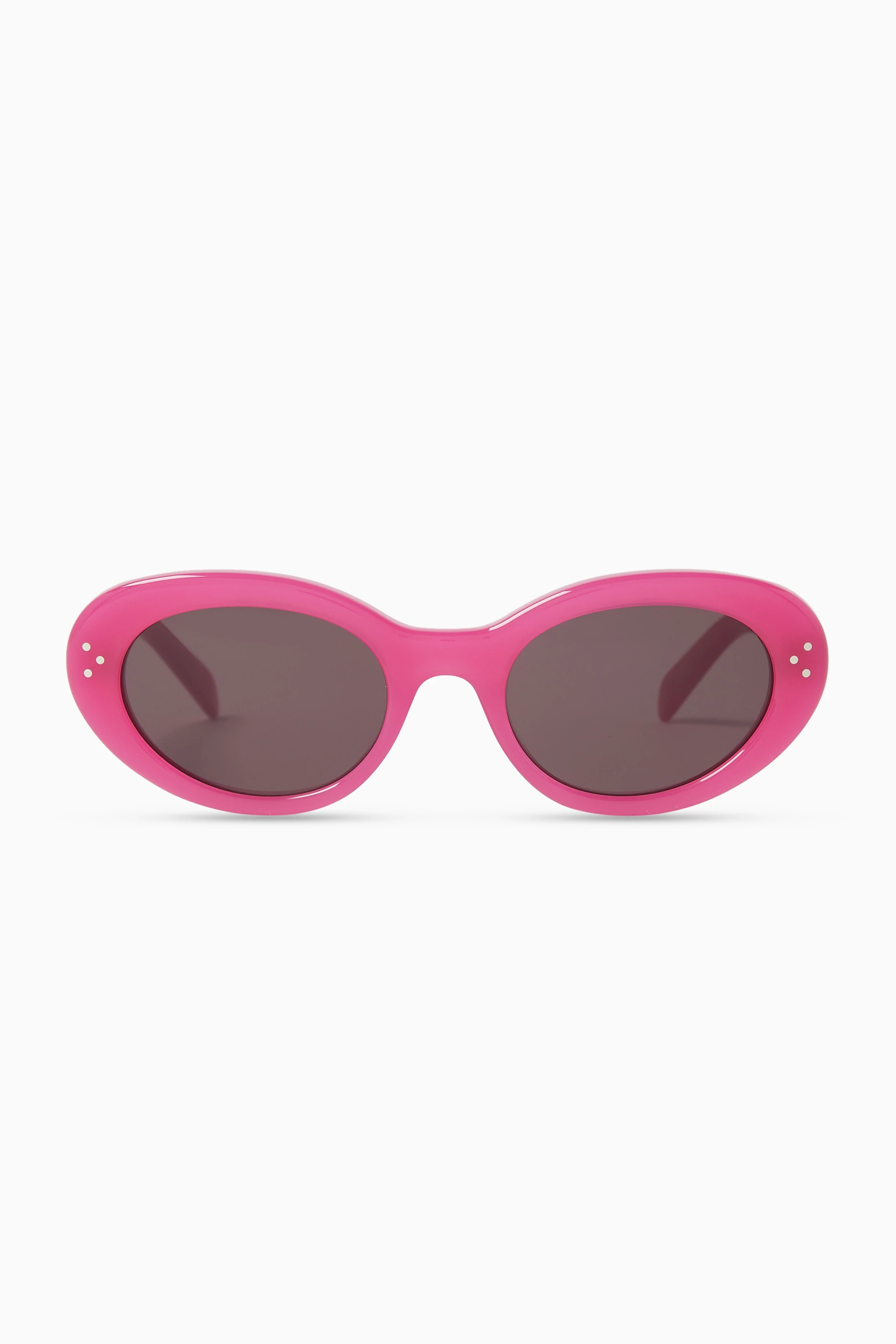 Buy CELINE Red Triomphe Oval Sunglasses in Acetate for Women