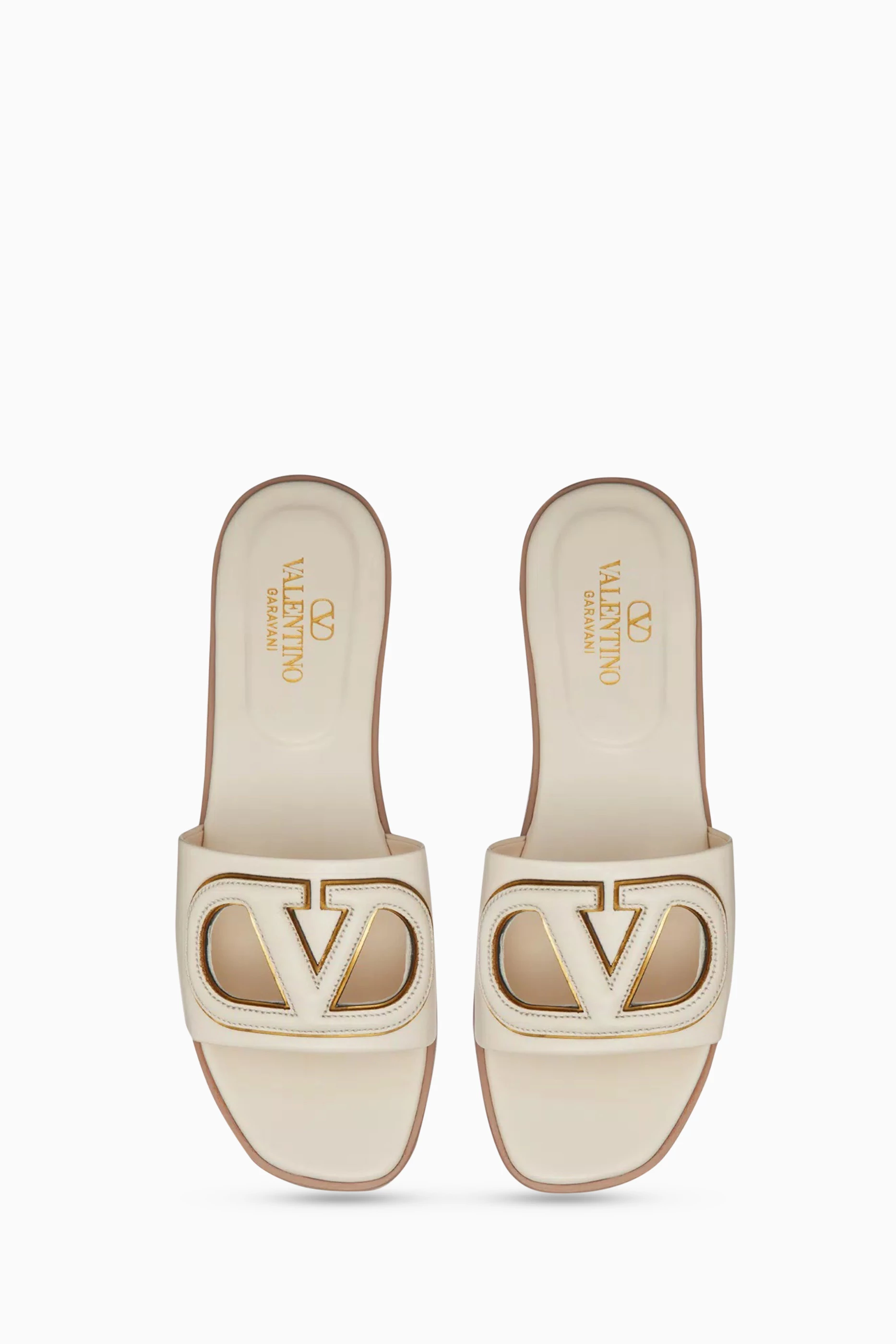 slide sandals valentino flip flops white