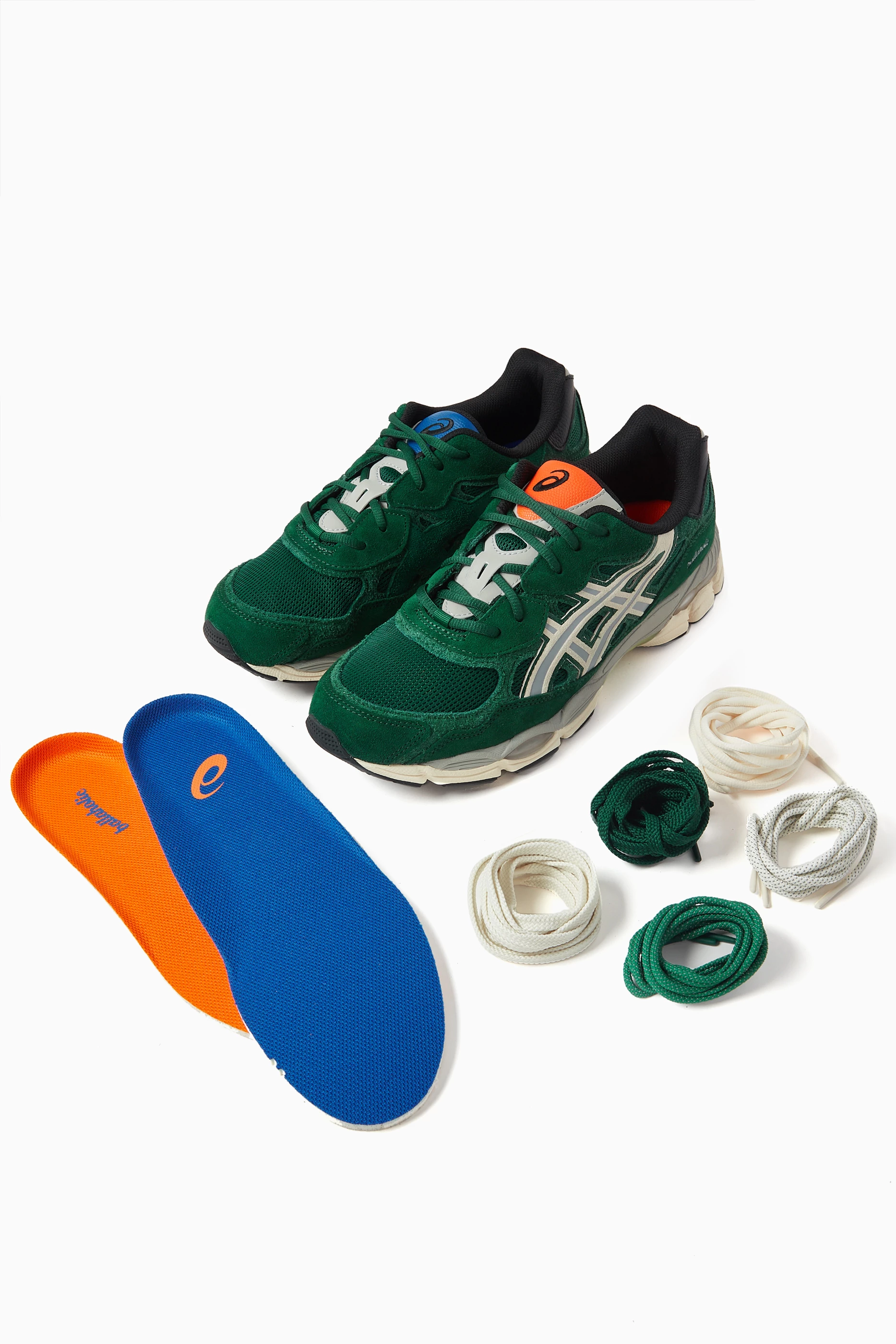 ballaholic×asics Mesh sible. sizeXL Buy Asics Green Ballaholic Gel-NYC Sneakers in Mesh for Men Online