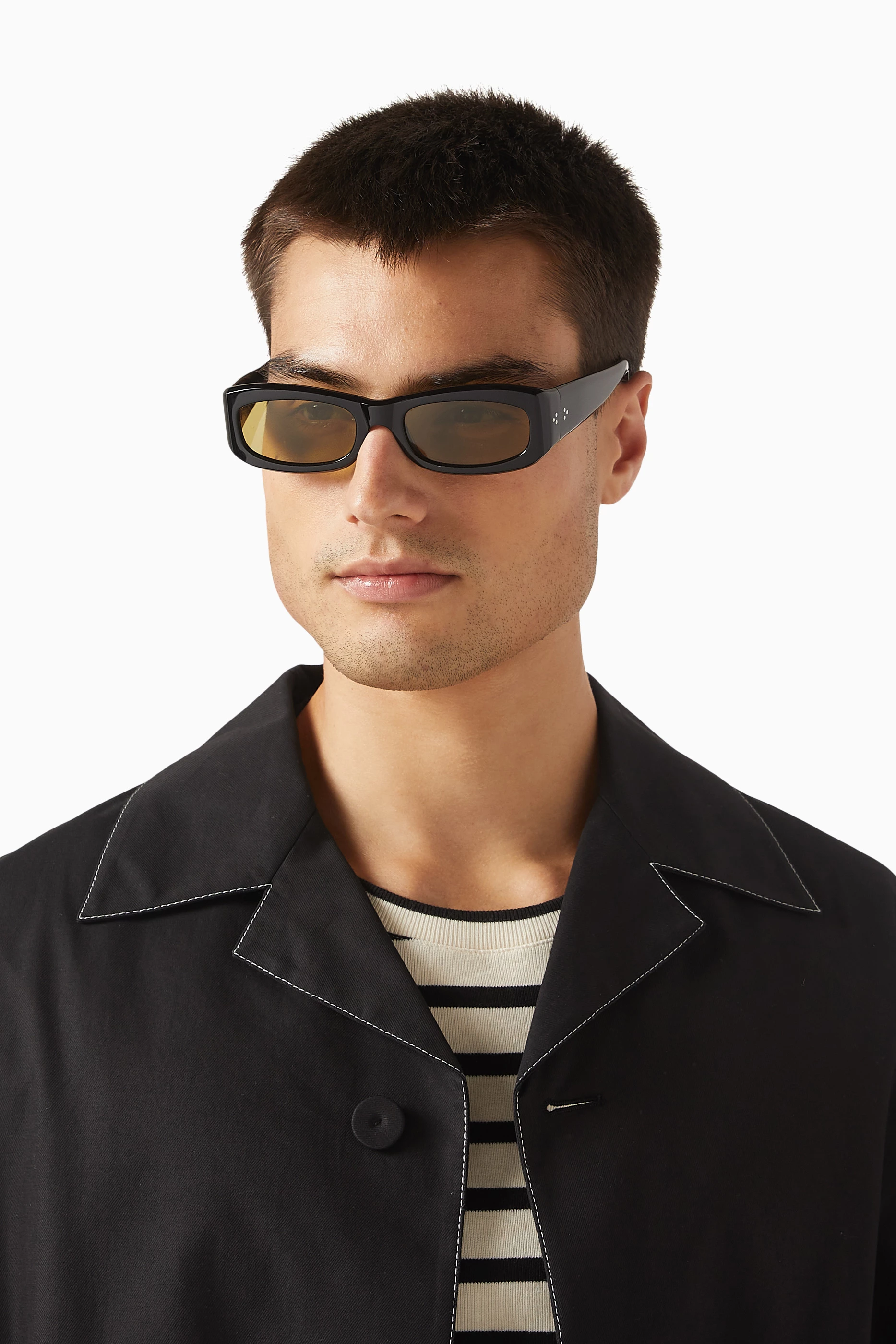 Buy Port Tanger Yellow Saudade Sunglasses in Acetate for Men