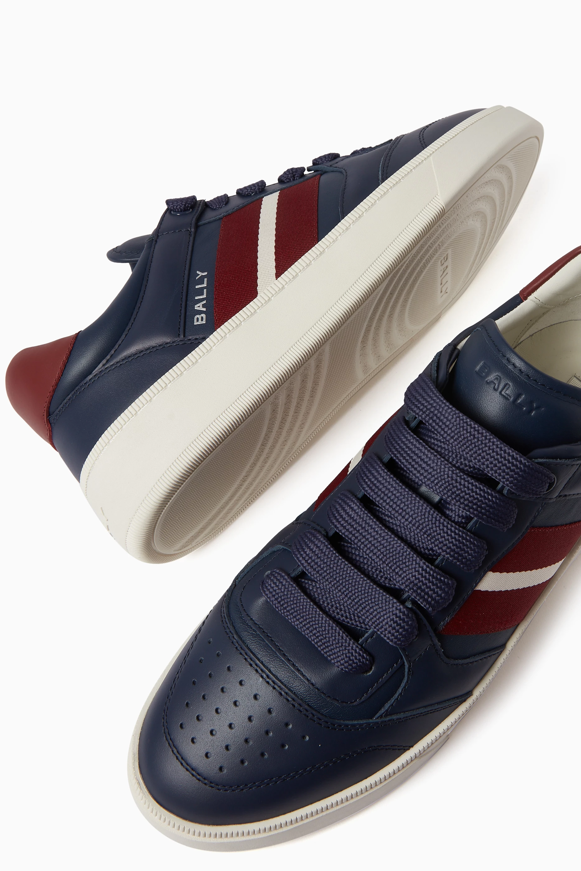 Buy Bally Blue Rebby Sneakers in Leather for Men Online Ounass Kuwait