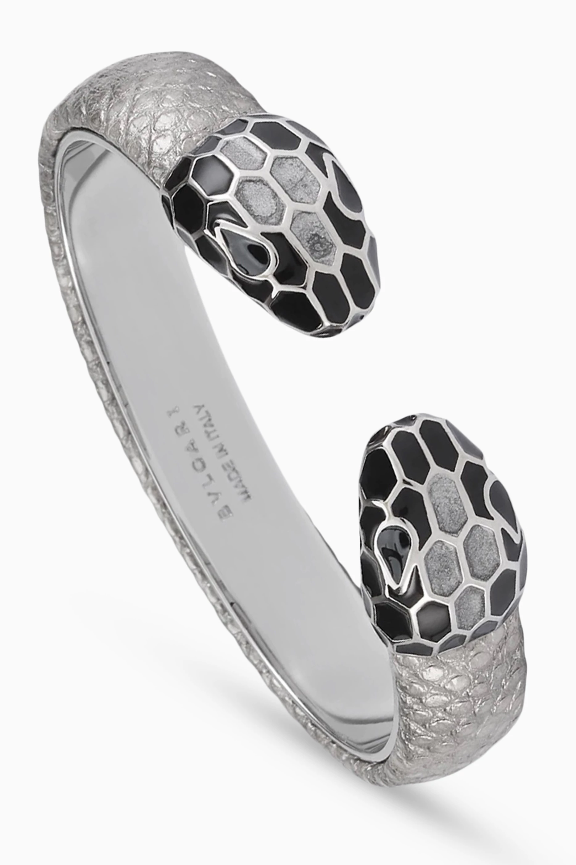 Buy BVLGARI Silver Serpenti Forever Bracelet in Karung Leather for Women Online Ounass Kuwait