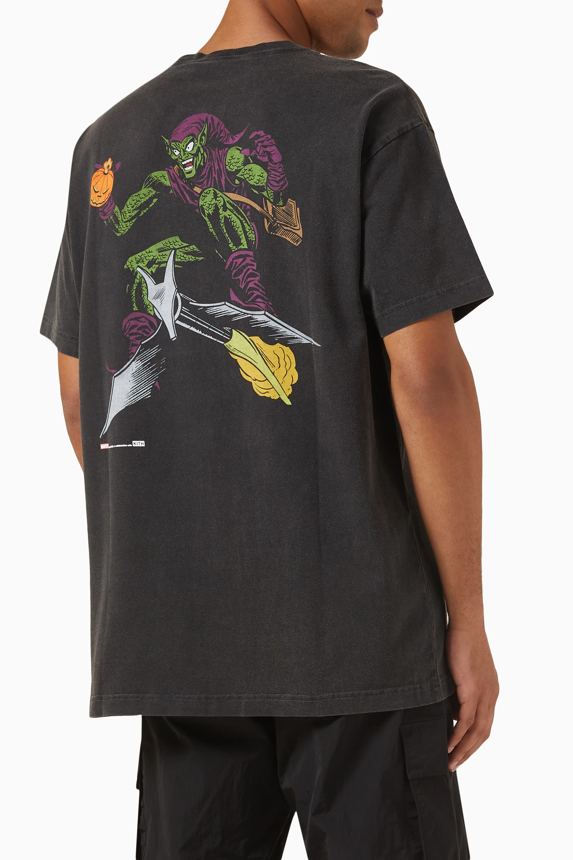 Buy Kith Black x Marvel Green Goblin Vintage T-shirt in Cotton for