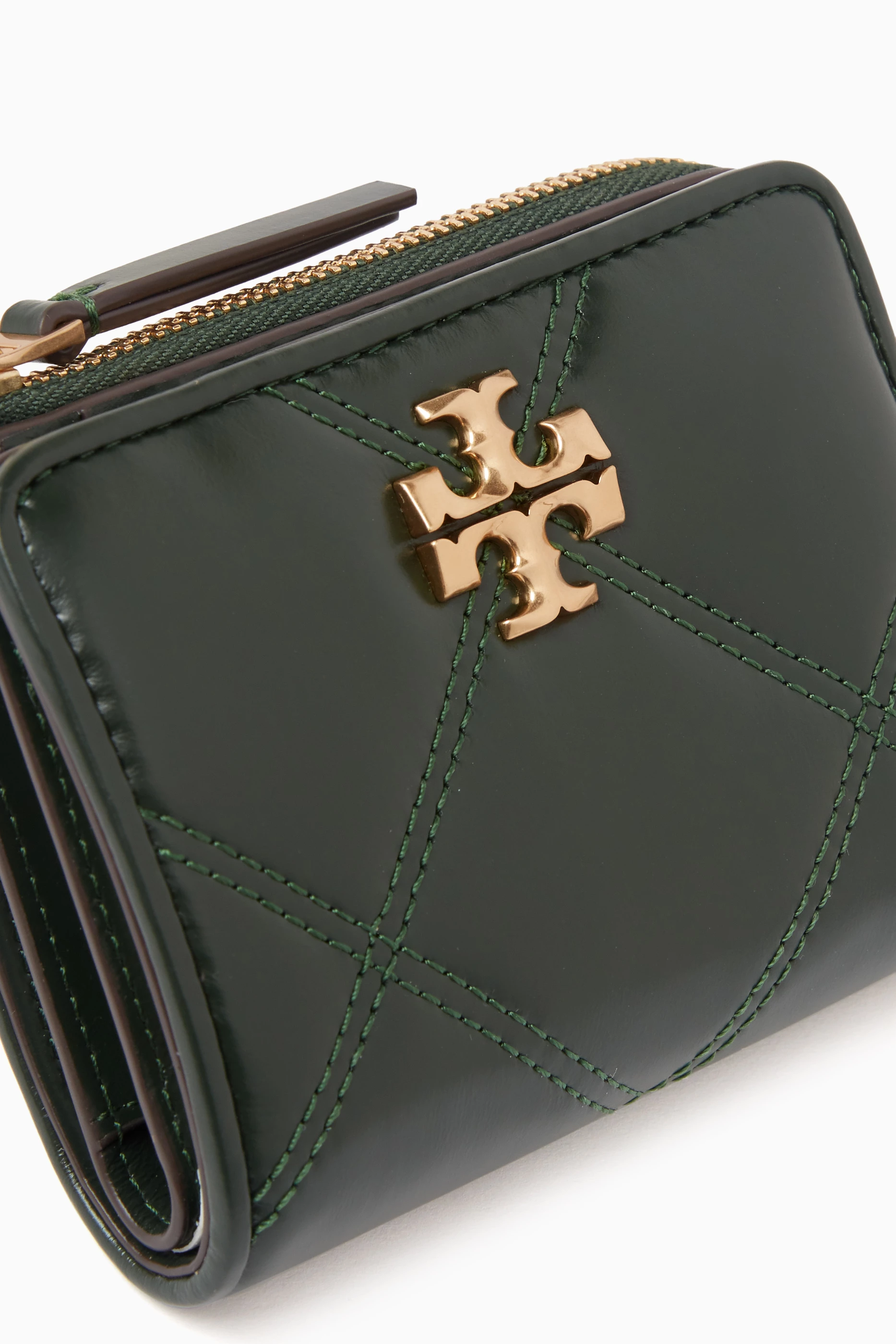 連休セール❗️Tory Burch Kira☆ 折り財布☆グリーン Buy Tory Burch Green Kira Diamond Quilted Bi-fold Wallet in