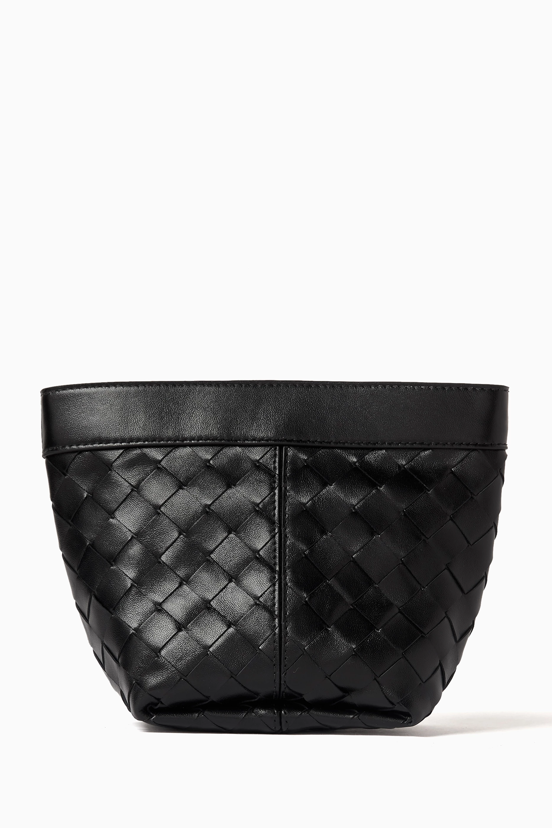 ショルダーバッグ・ポシェット BOTTEGA VENETA POUCH FLIP FLAP SMALL PRISM Buy Bottega Veneta Black Small Flip Flap Prism Pouch in