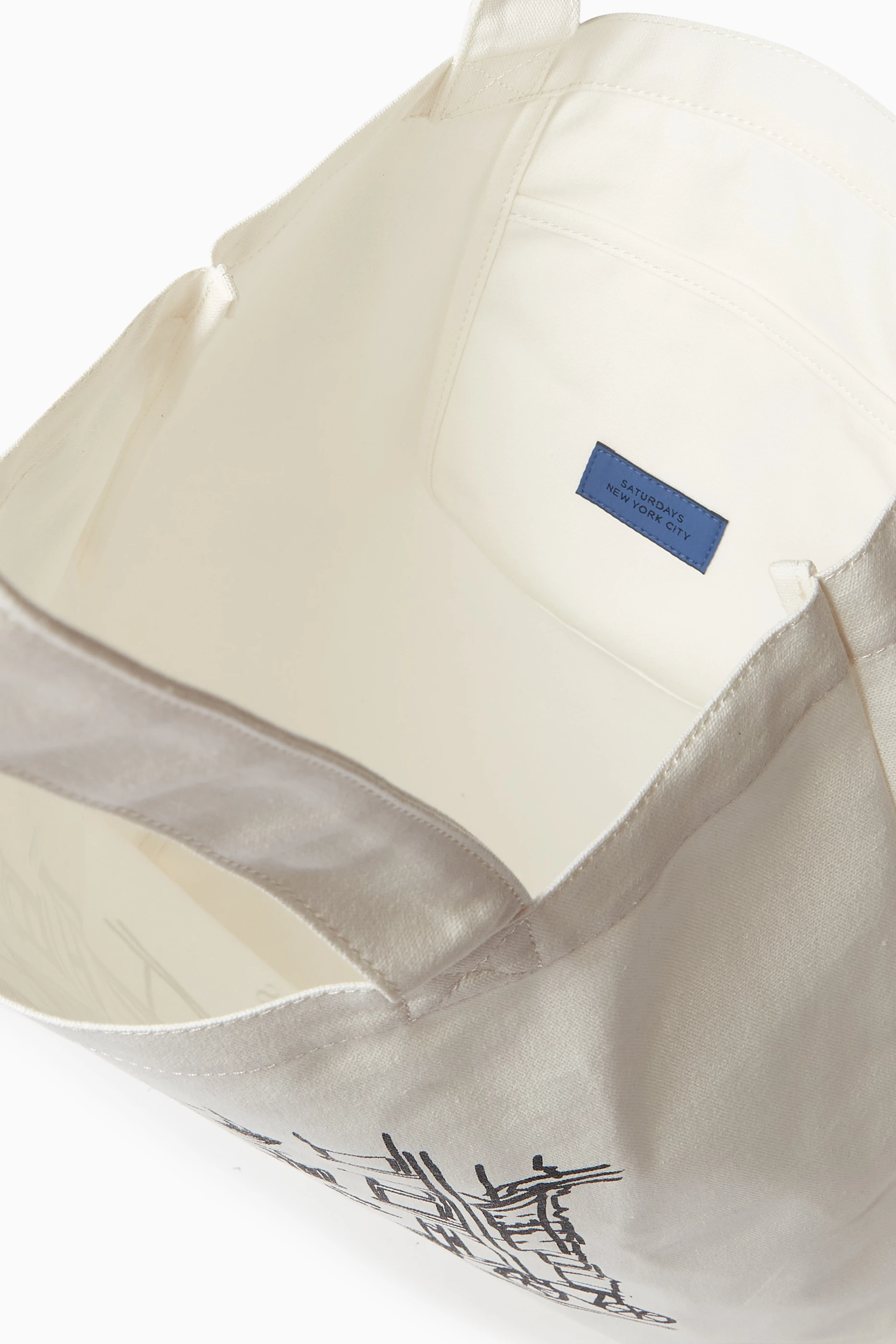 SNYC Canvas Tote Bag Saturdays ホワイト SNYC Canvas Tote Bag Saturdays ホワイト Saturdays NYC トートバッグ