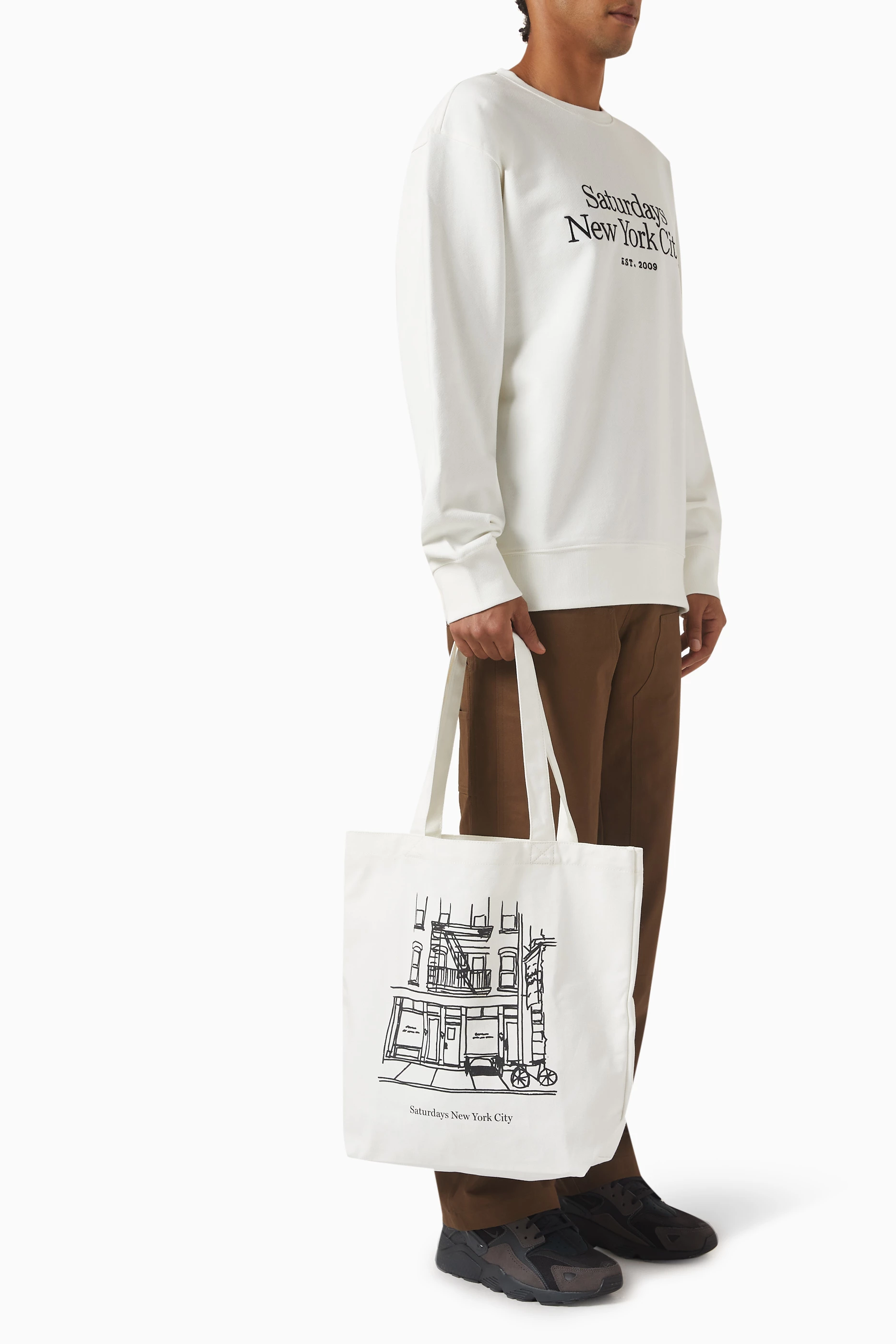 SNYC Canvas Tote Bag Saturdays ホワイト Saturdays NYC トートバッグ SNYC Canvas Tote Bag メンズ : ZOZOTOWN