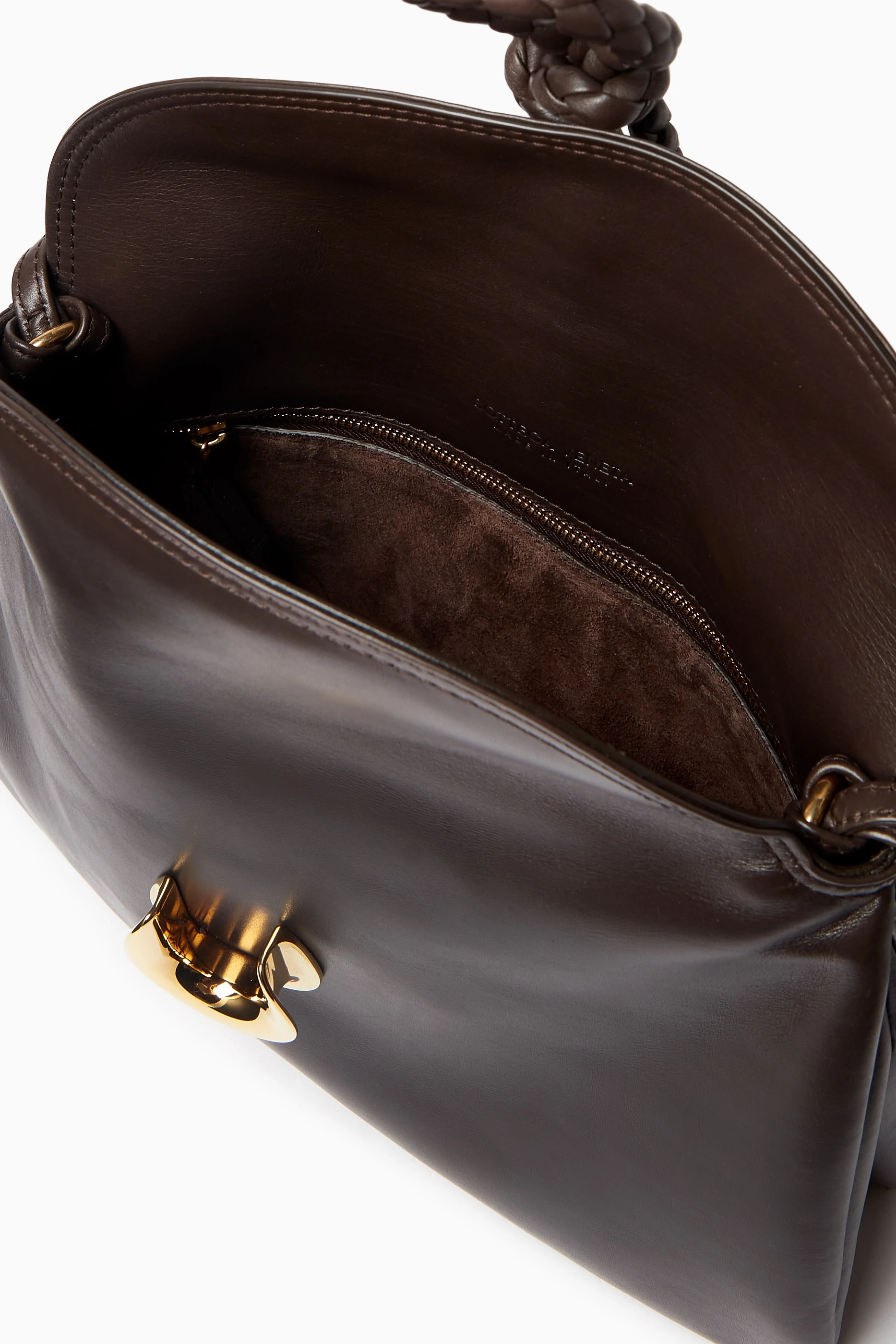 Buy Bottega Veneta Brown Small Liberta Crossbody Bag in