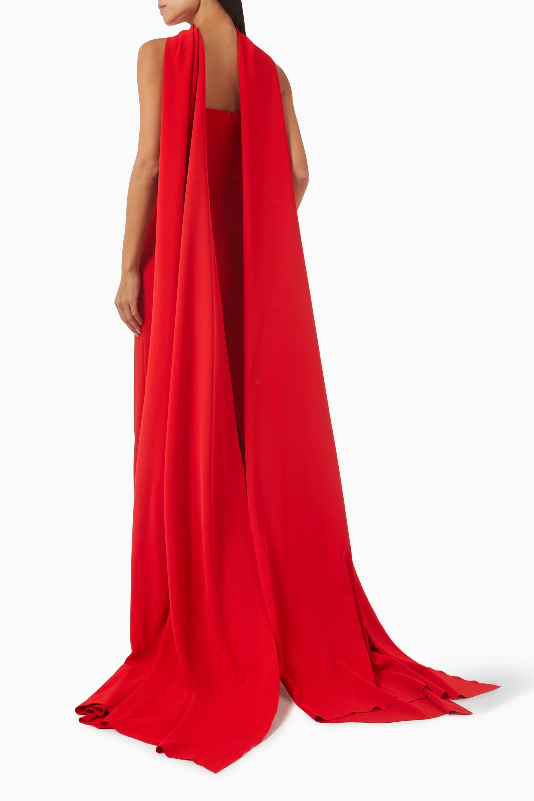 Buy Solace London Red Ainhoa Scarf Maxi Dress for Women
