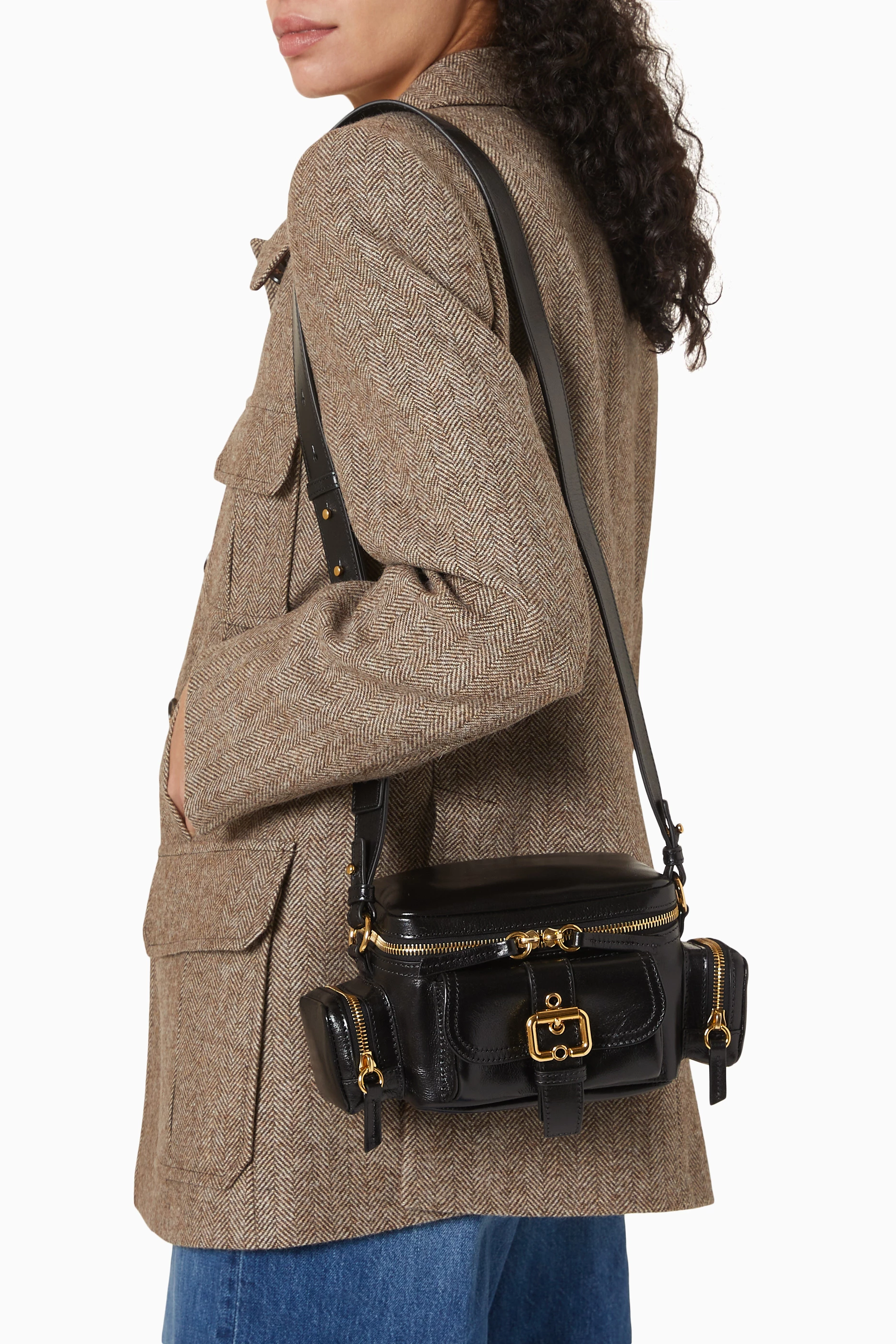 Buy Chloé Black Small Camera Bag in Leather for Women Online