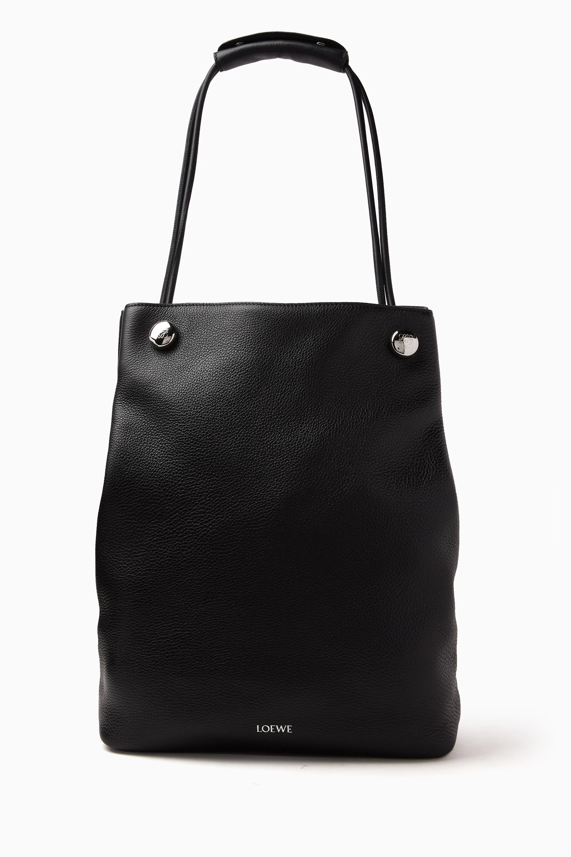 Buy LOEWE Black Pebble Hobo Bag in Leather for Men Online | Ounass