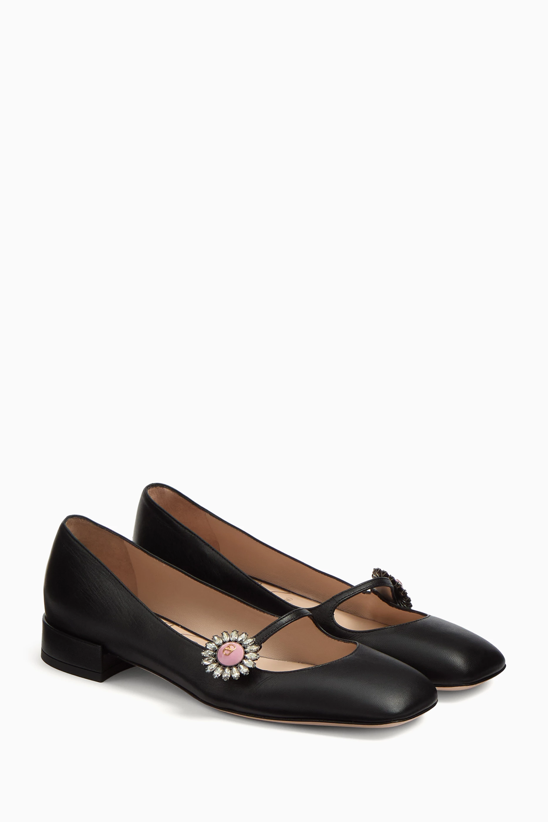 Buy Valentino Garavani Black Preshoes Mary-Jane Ballerinas
