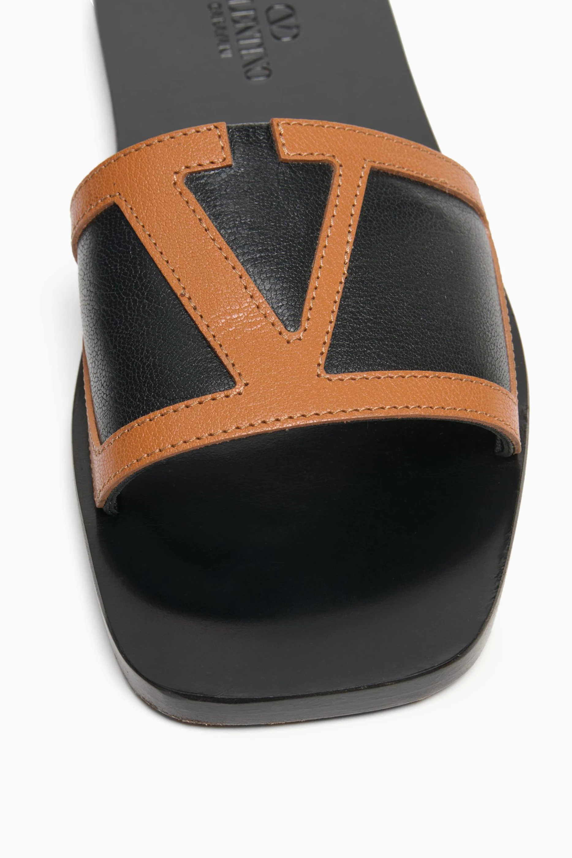 サンダル・ミュール VALENTINO GARAVANI VIVA SUPERSTAR BROWN CANVAS SLIDE SANDAL Valentino Garavani Viva Superstar Slide Sandals in Canvas