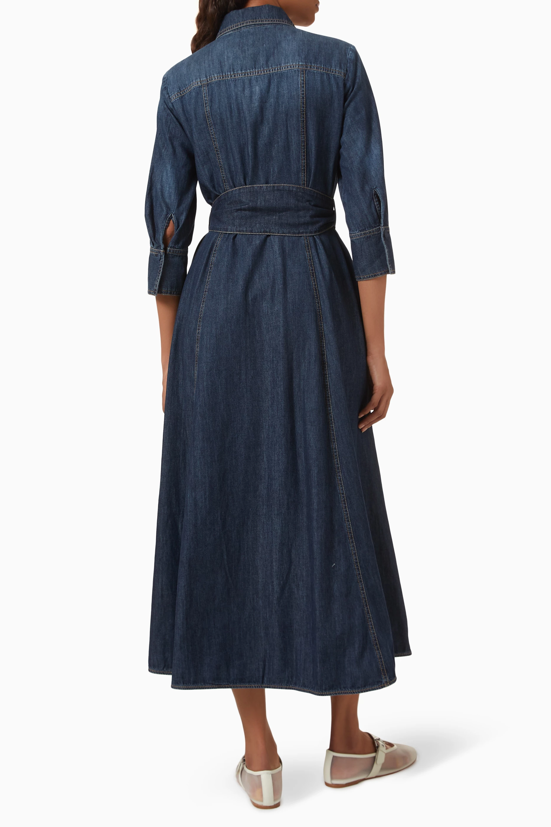 Buy Marella Blue Tartufo Shirt Dress in Denim for Women Online | Ounass  Kuwait