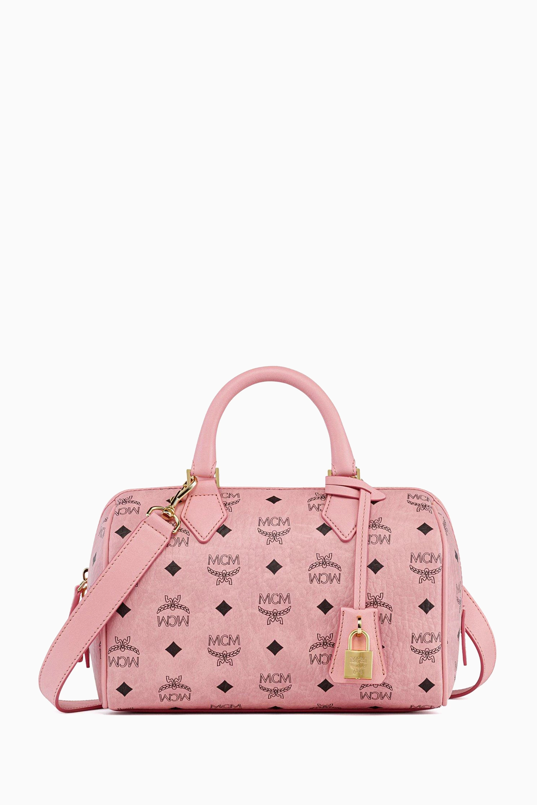 ロゼミューズ satin traveling boston bag ピンク（Pink tote