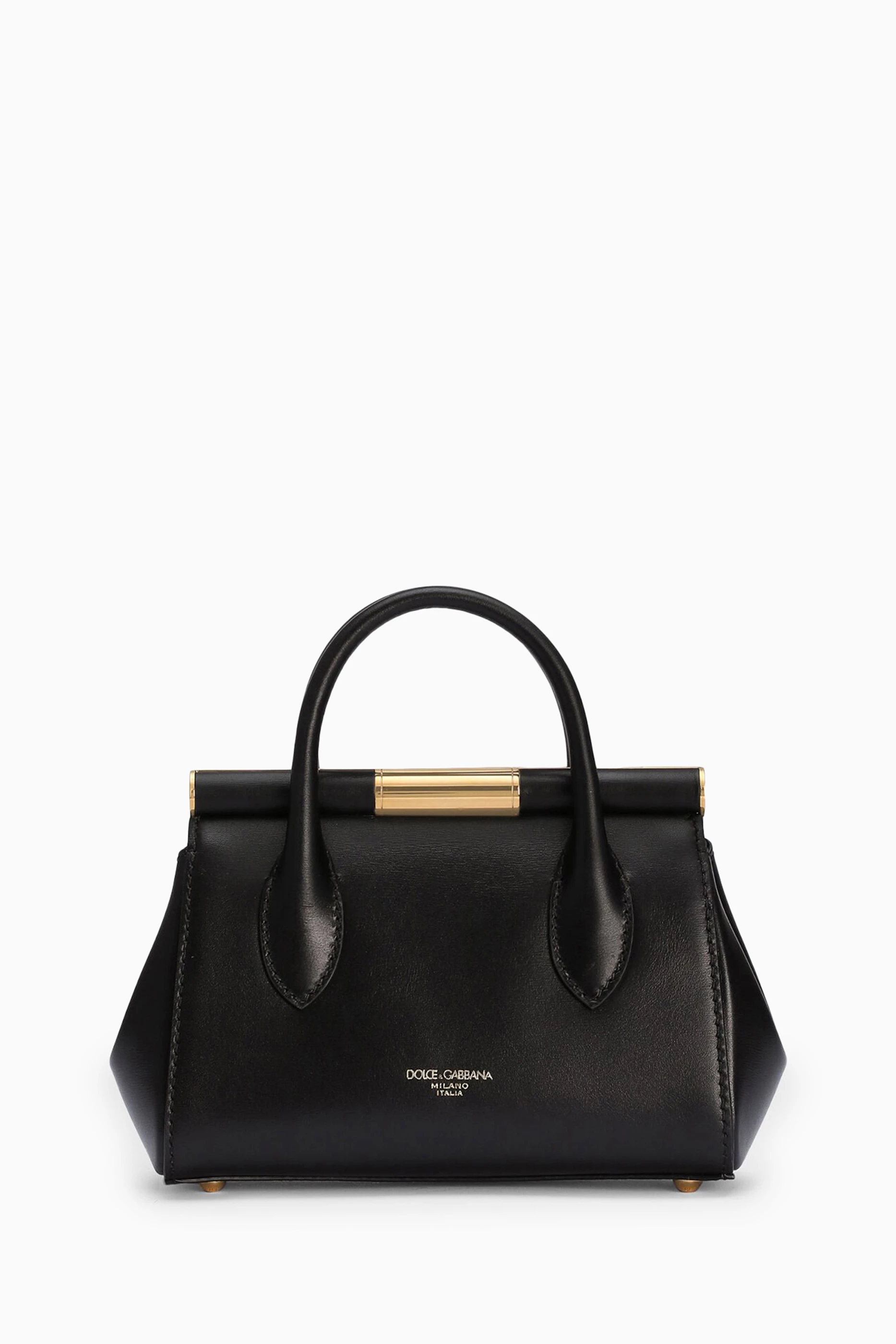 ★DOLCE & GABBANA BLACK PANAMA AND LEATHER TOP HANDLE バッグ Dolce&Gabbana 3.5 DG Leather Top-Handle Bag | Saks Fifth Avenue