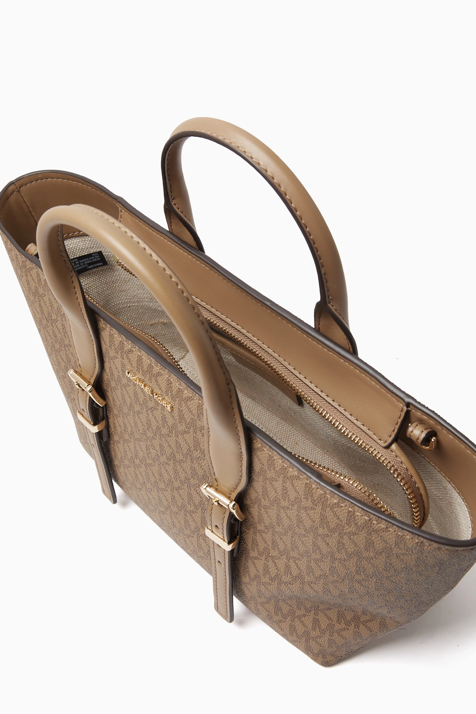 Buy Michael Kors Brown Small Moore Logo Satchel Bag in  😎 Michael Kors Moore Small Satchel. NWT. Genuine Leather. Gold toned hardware. main image 1
