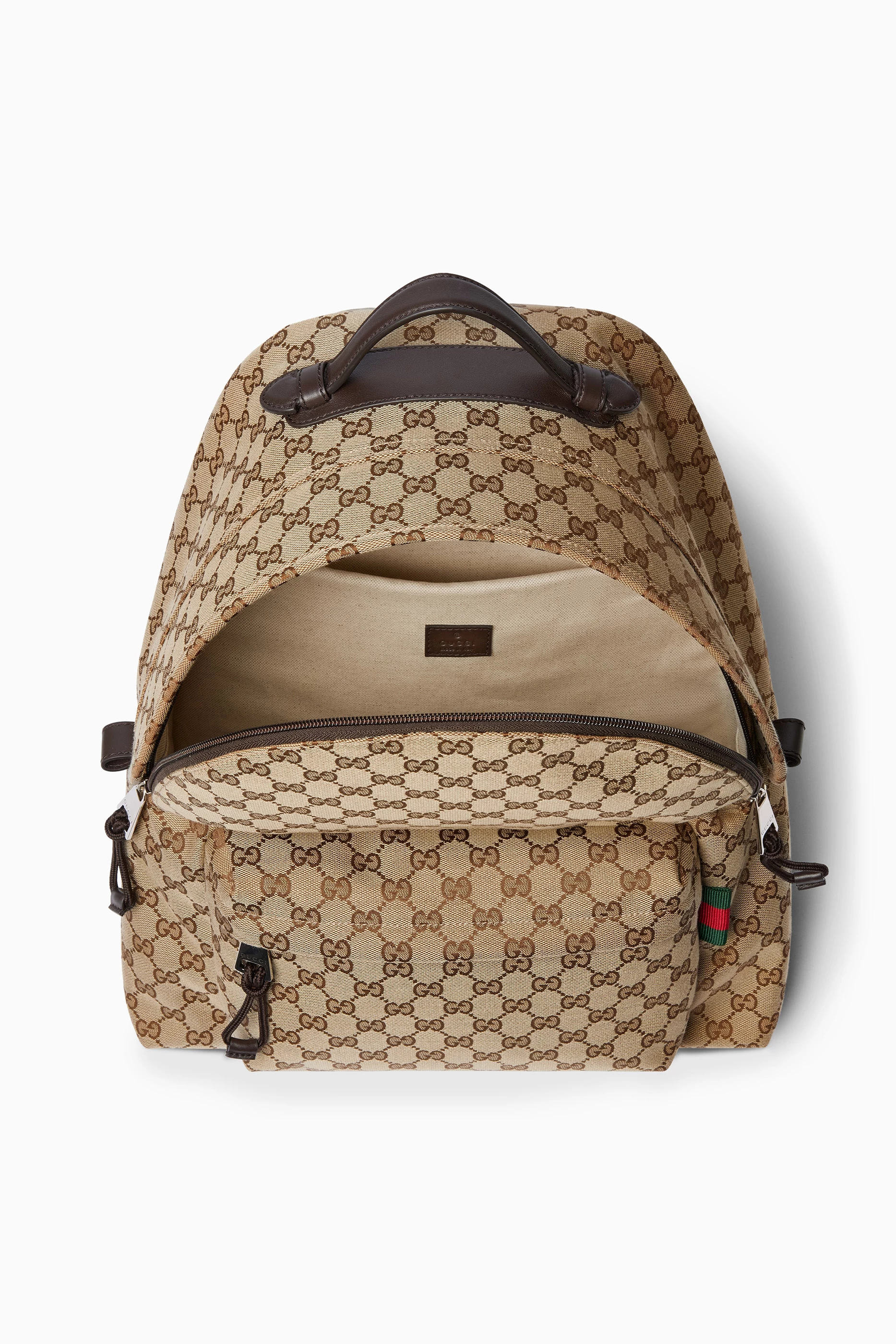 GUCCI GG Supreme Canvas Backpack Neutral GUCCI Soft GG Supreme Canvas Backpack Bag Beige 473869 main image 2