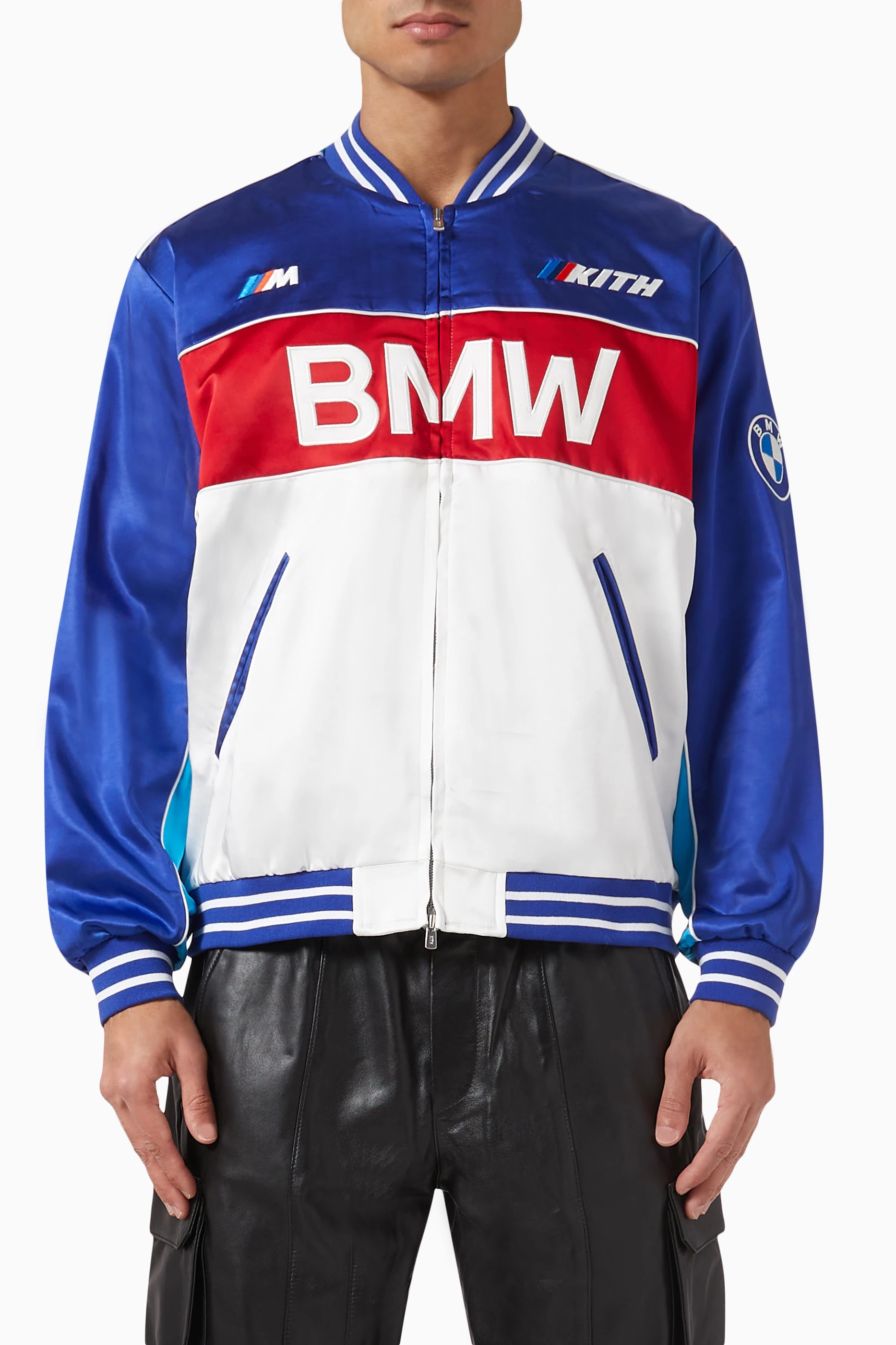 Buy Kith Multicolour x BMW Souvenir Moto Jacket in Satin for Men