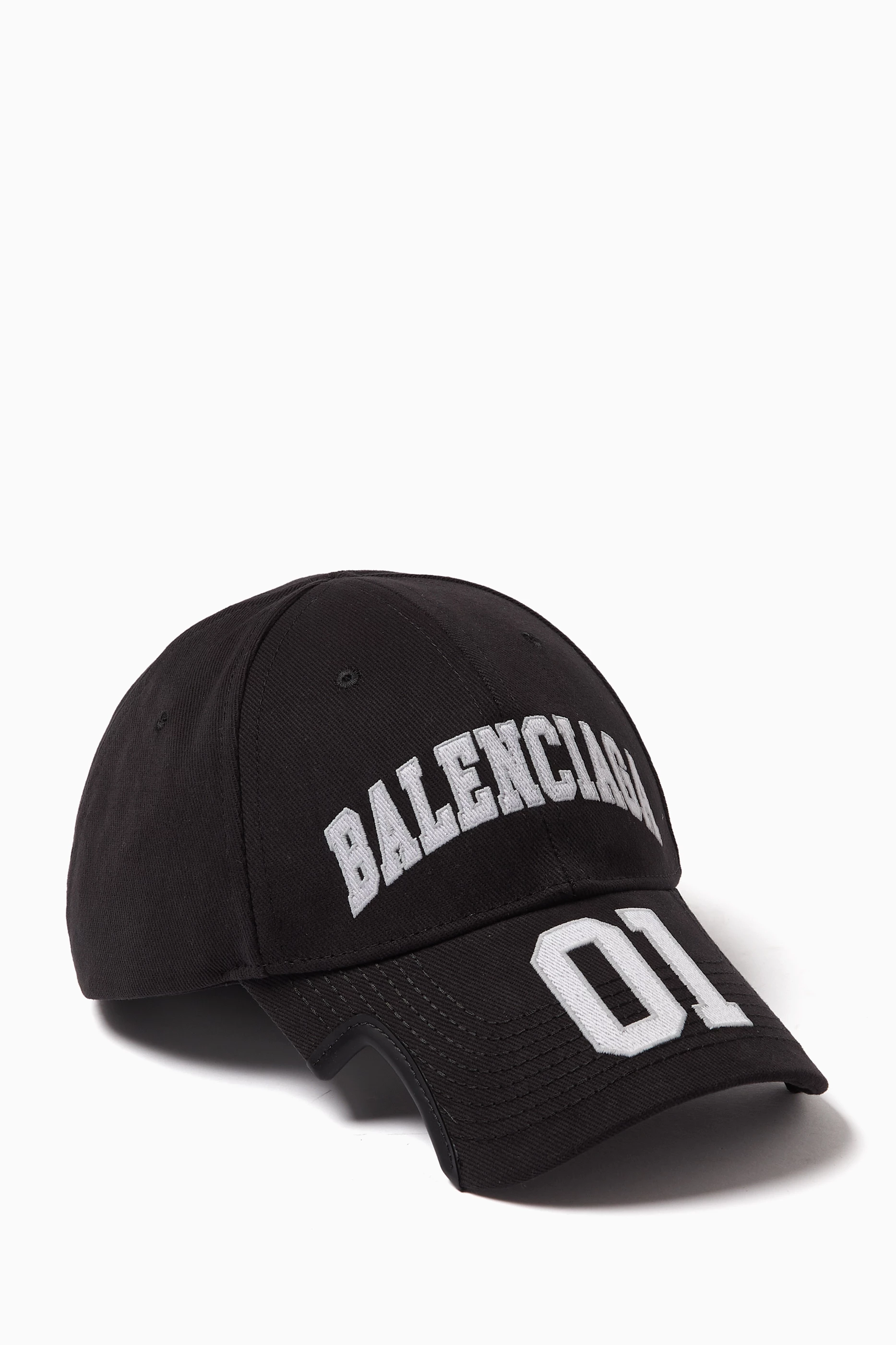 Buy Balenciaga Black Basketball Series Cap in Cotton Drill for Men