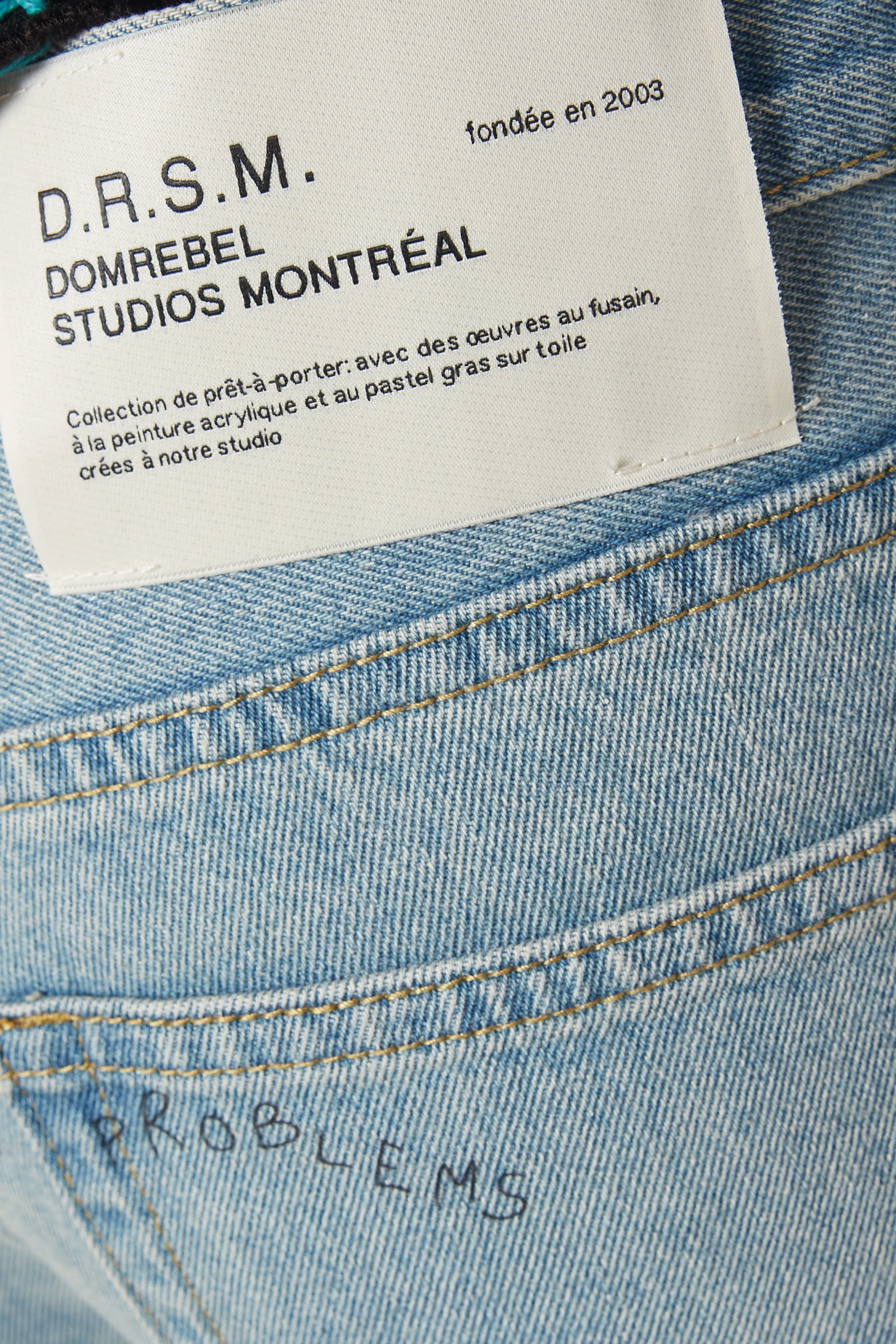 Buy Dom Rebel Blue Hops Bootcut Jeans in Denim for Men Online 