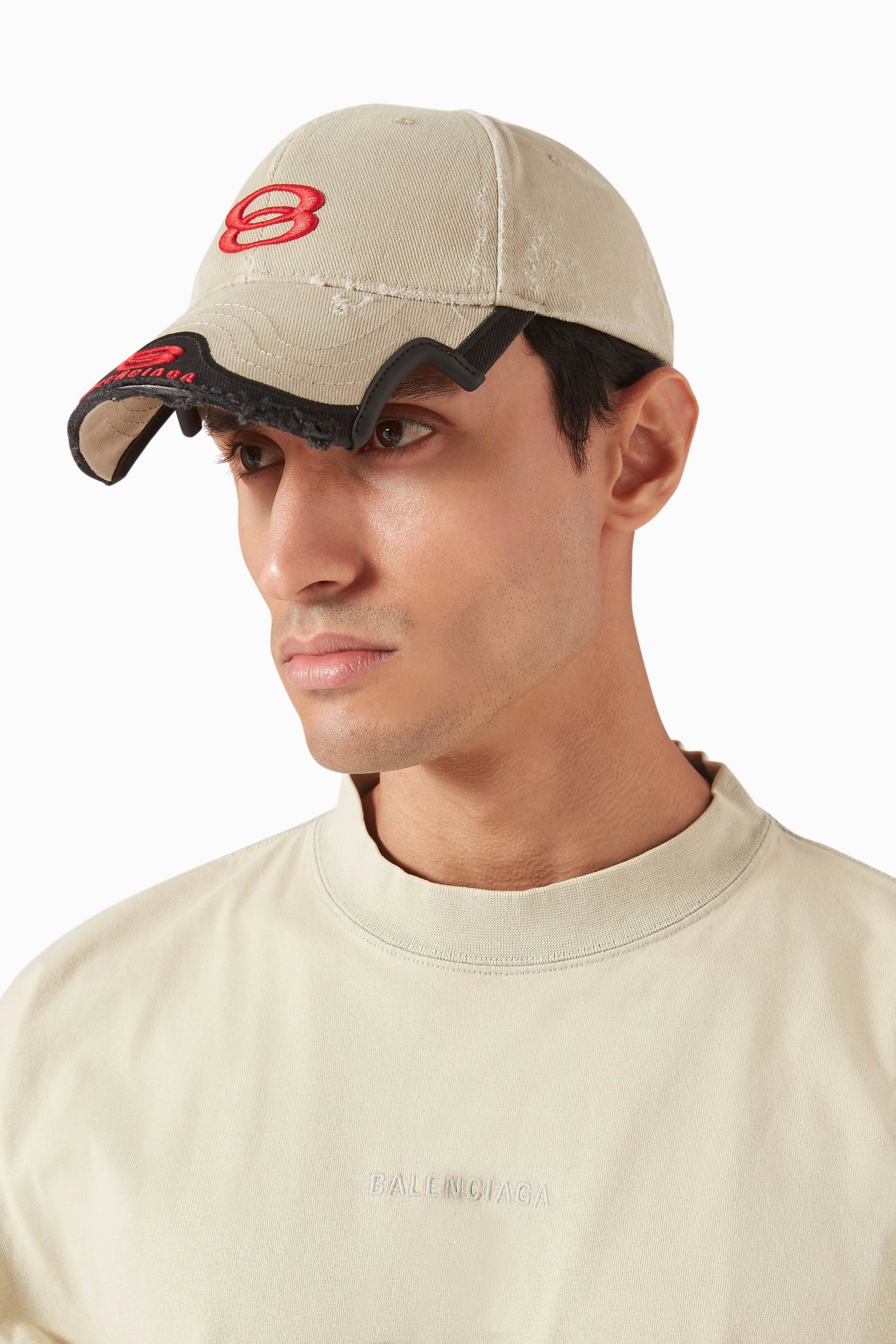 帽子 balenciaga 25ss double unity sports BALENCIAGA: DOUBLE UNITY CAP (BLACK/WHITE) | DSMG E-SHOP