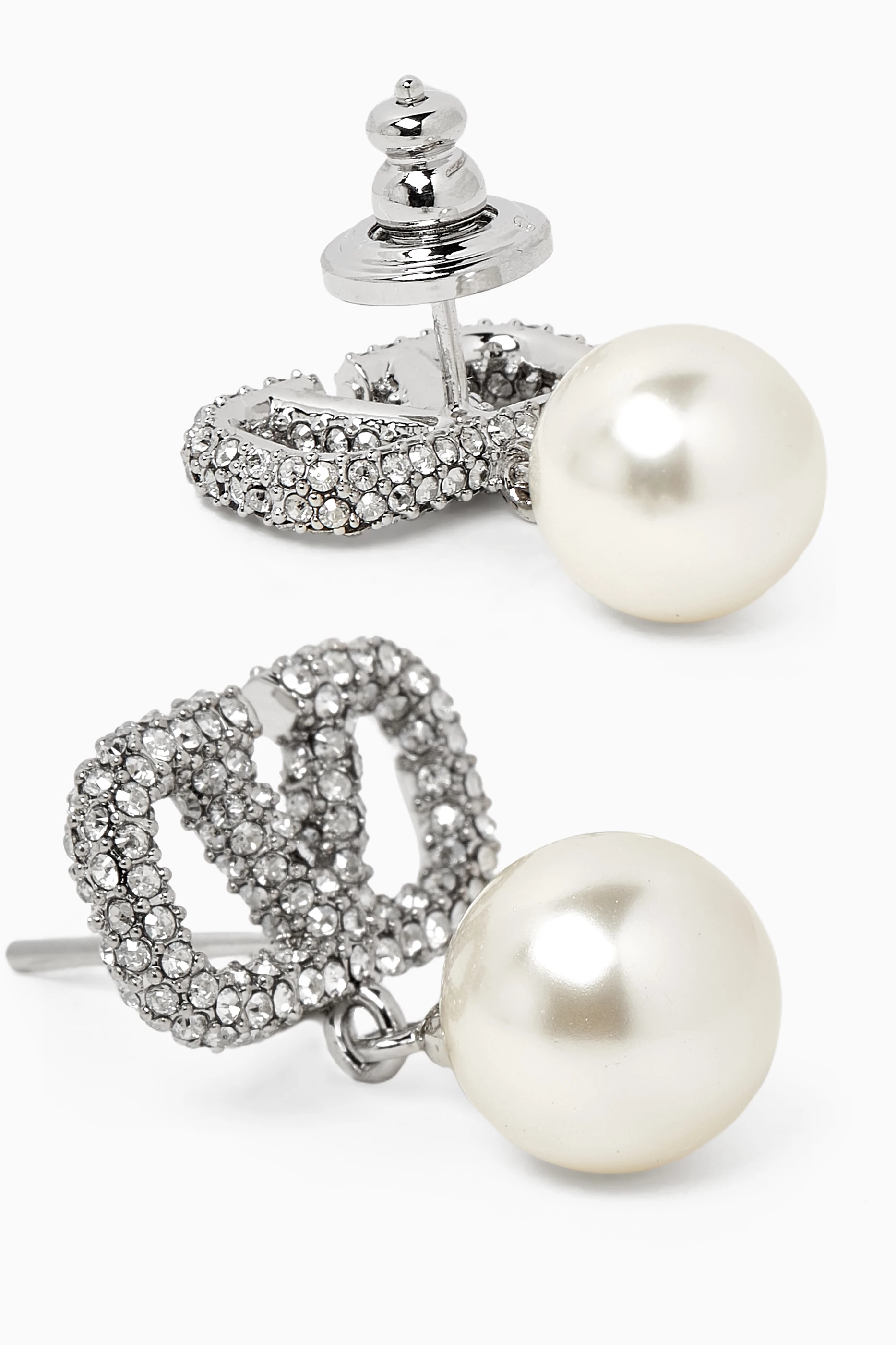 アクセサリーその他 Valentino Garavani Oval earrings with Swarovski pearl Valentino Garavani Ovalette Metal, Pearl and Swarovski