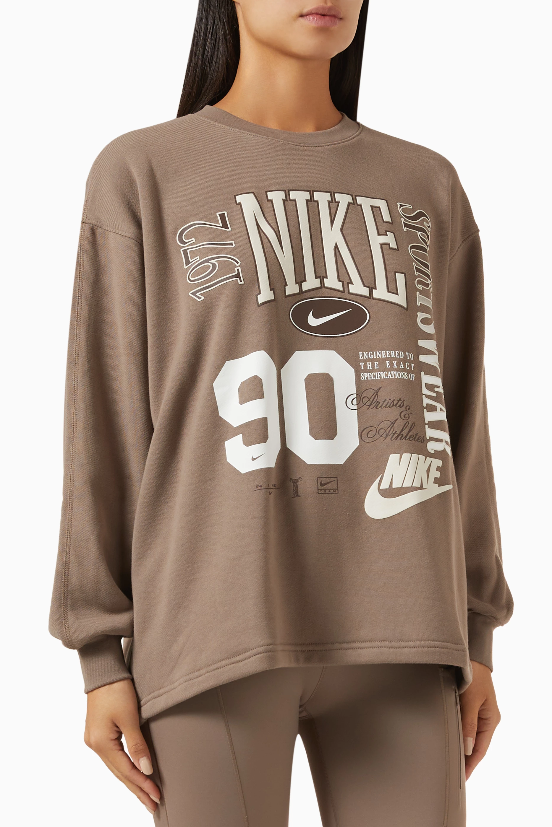Nike Brown Crew Neck Sweatshirt Vintage Brown Nike Vintage Sweater