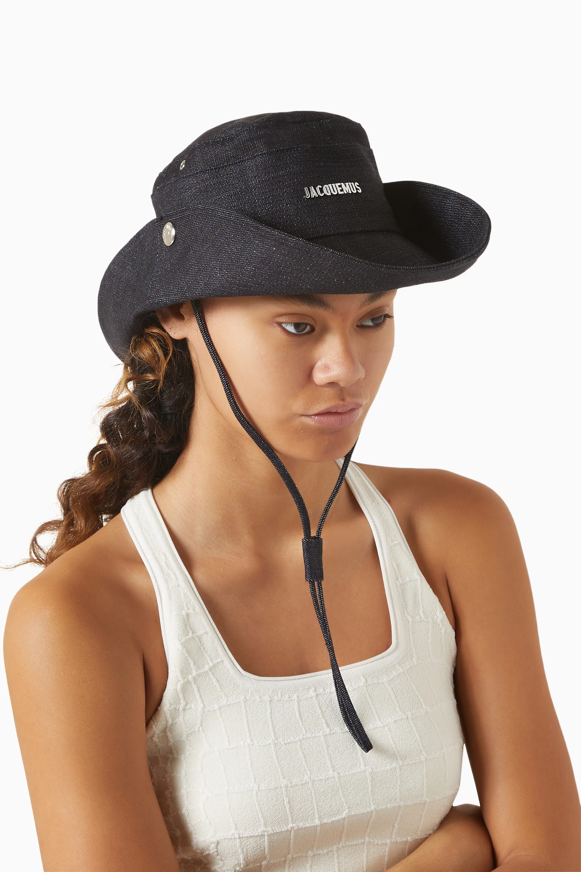 Buy Jacquemus Blue Le Bob de-Nimes Bucket Hat in Denim for