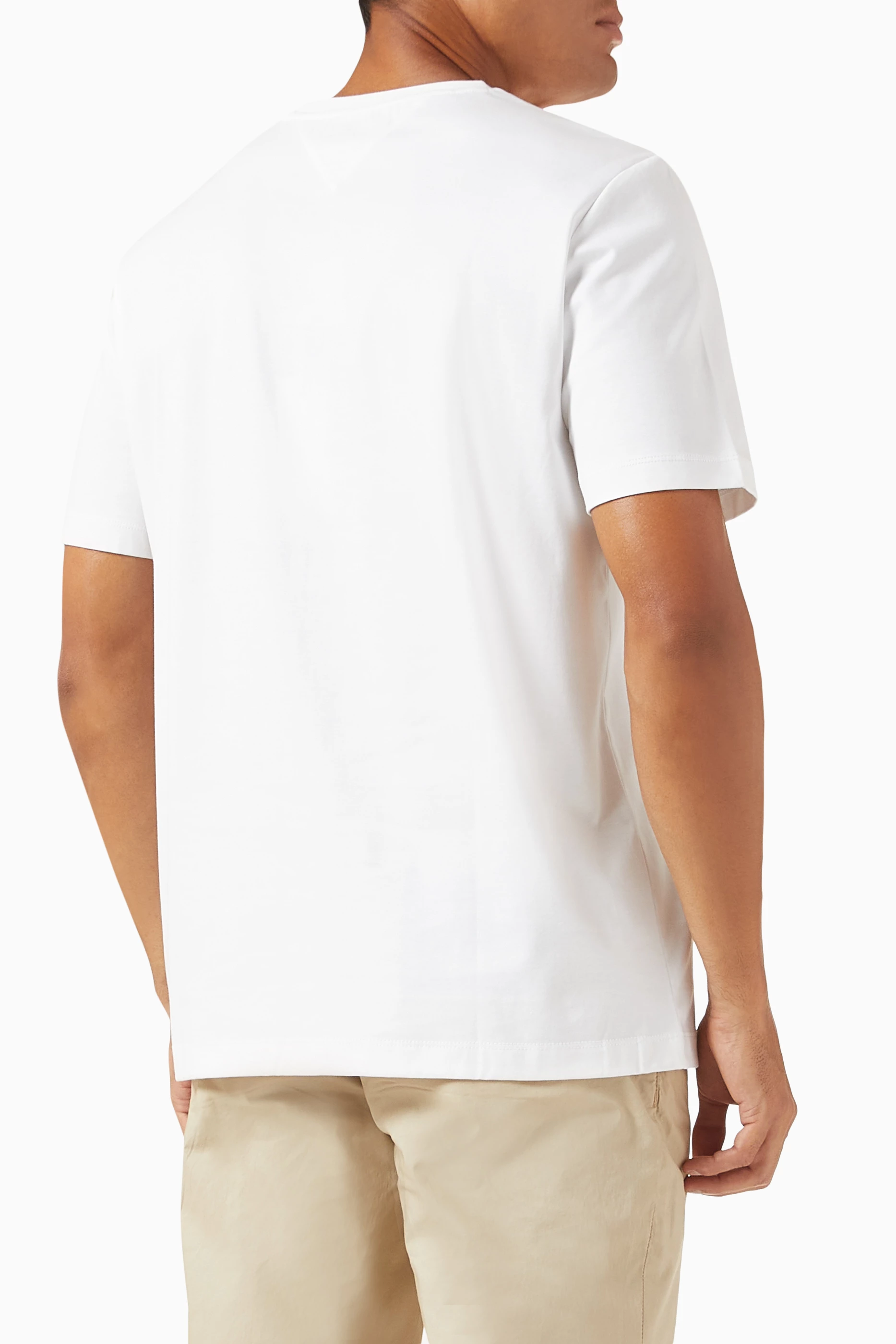 Buy Tommy Hilfiger White Embossed Icon Graphic T-shirt in