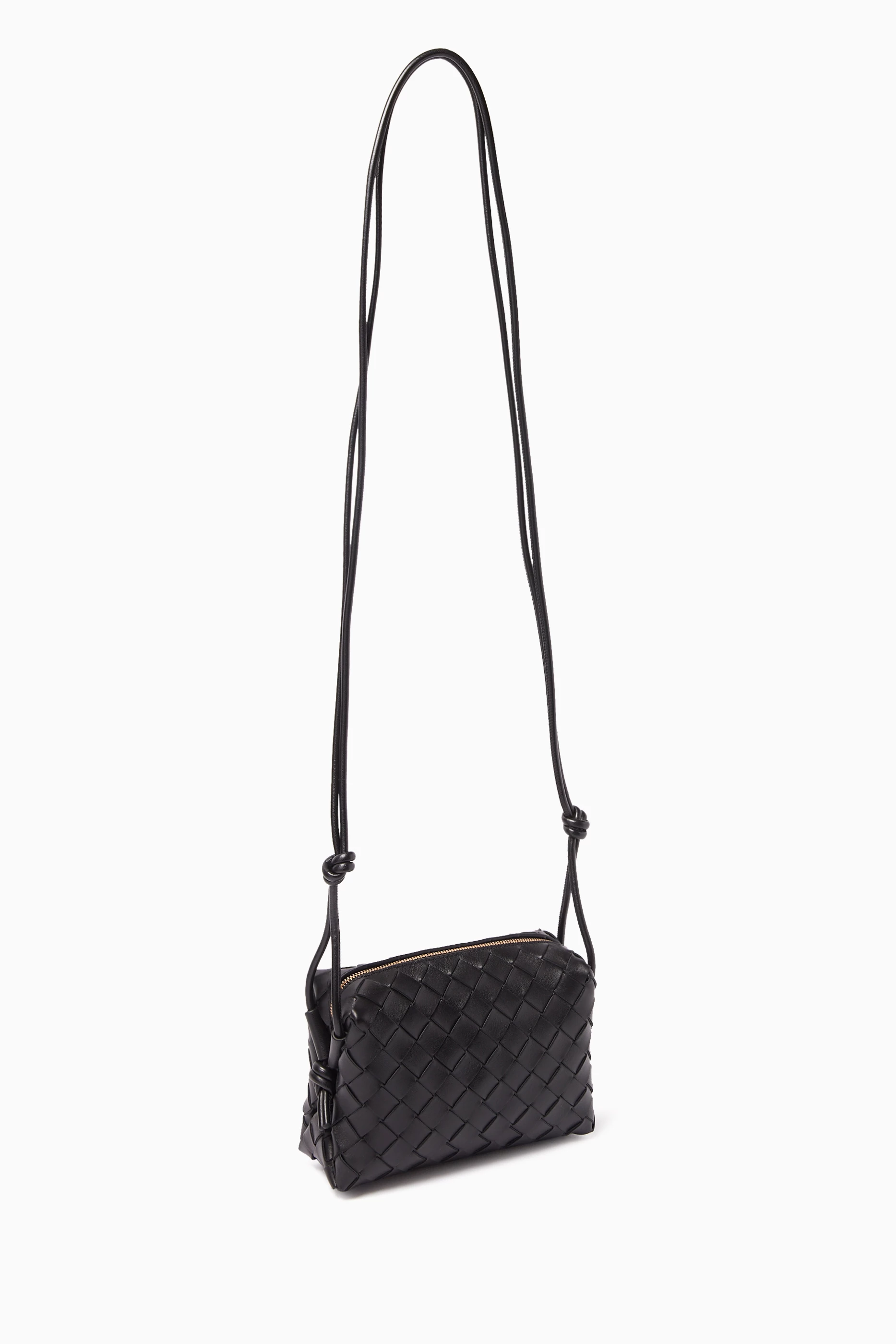 Buy Bottega Veneta Black Mini Loop Camera Crossbody Bag in
