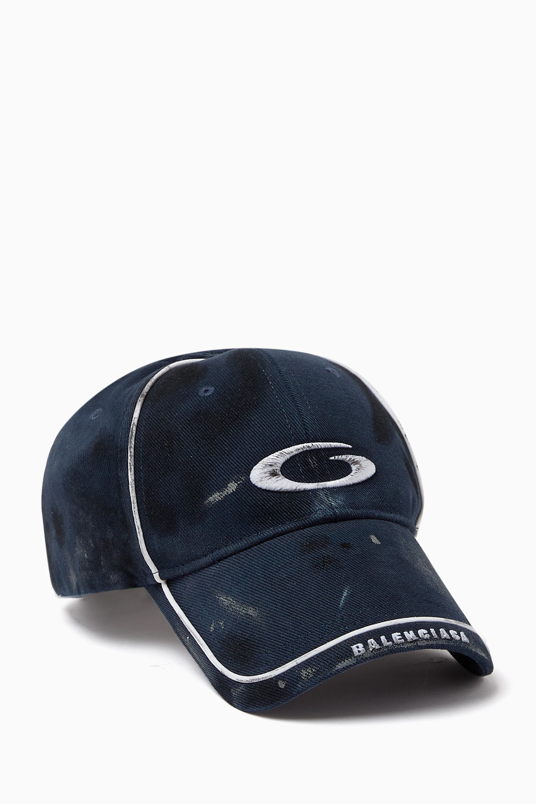 【BALENCIAGA】Loop Sports Icon Cap キャップ S Buy Balenciaga Black Loop Sports Icon Embossed Cap in Cotton For