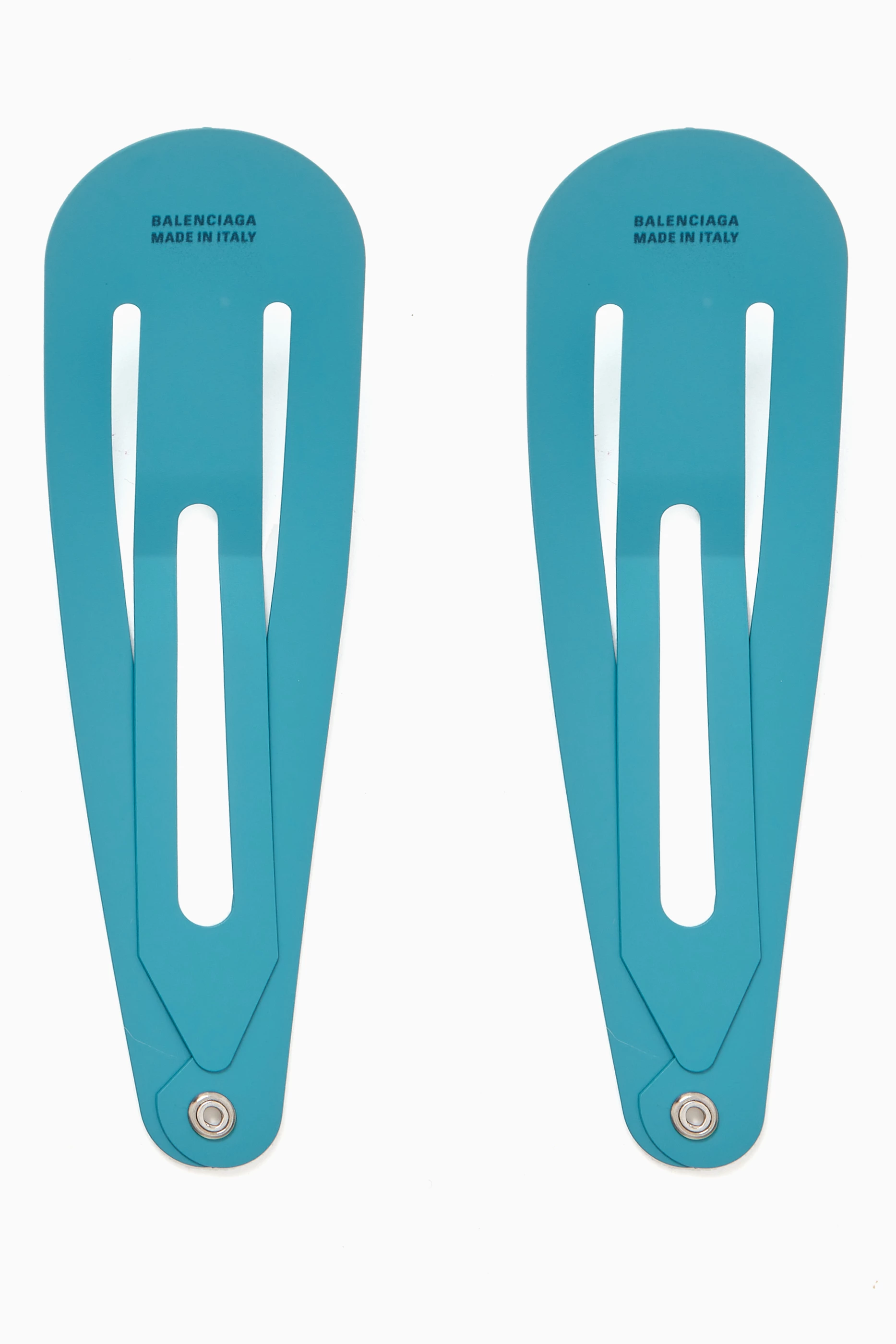 【Balenciaga】 XXL embellishedセットオブ 2 hair clips XXL embellished set of 2 hair clips in silver - Balenciaga
